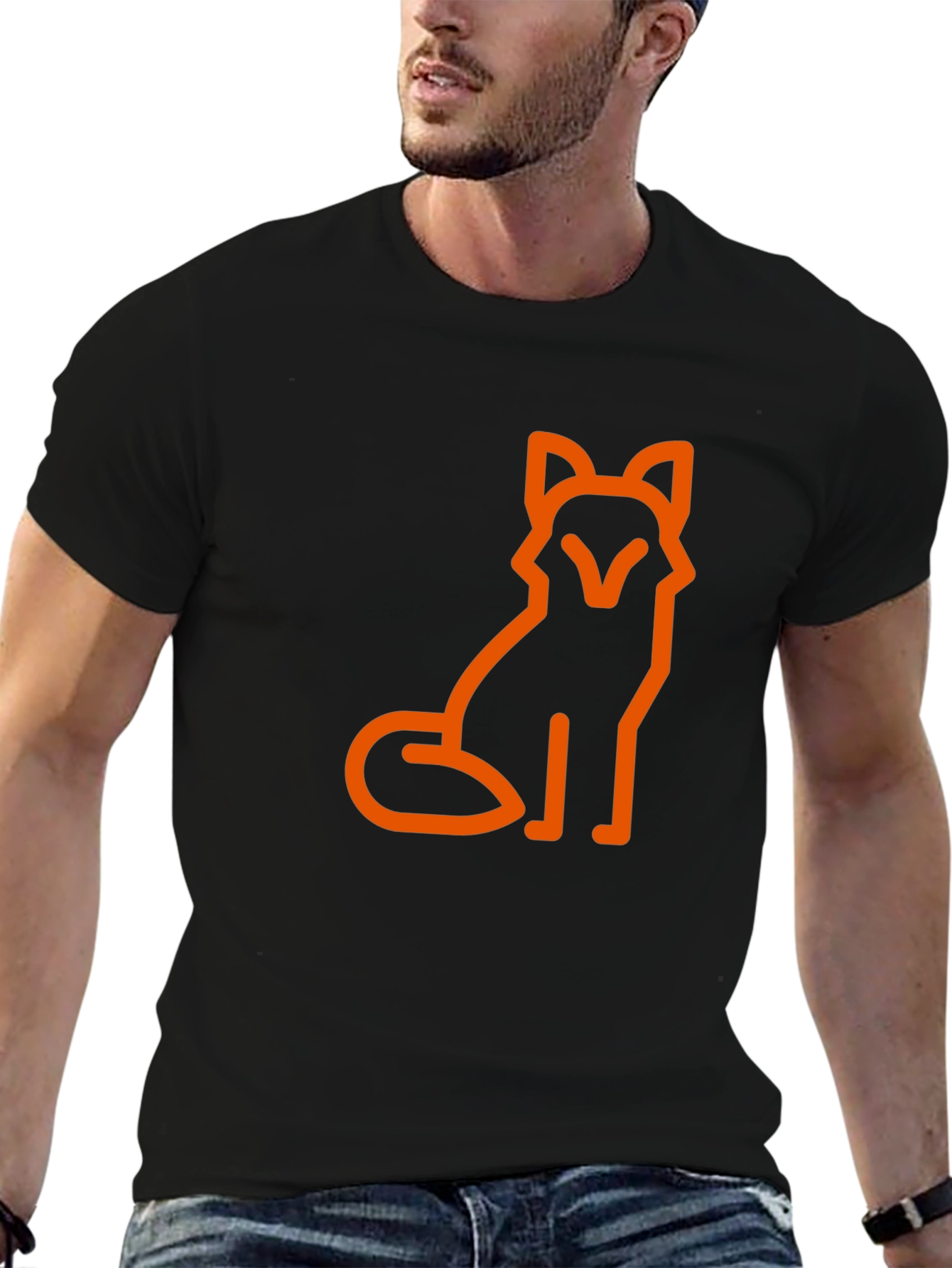 Black Fox Graphic Tee - Black Casual Shirt view 6