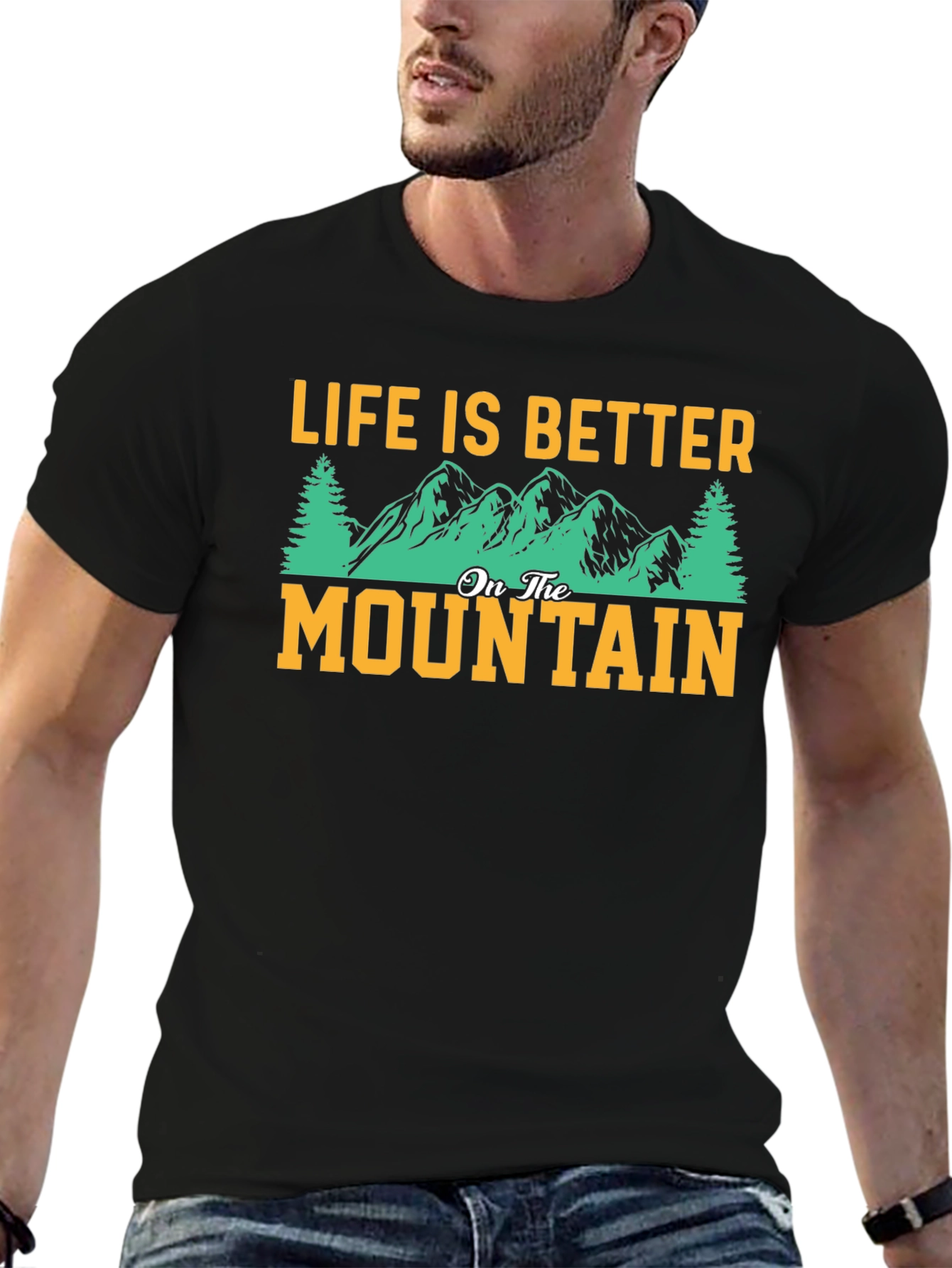 Black Life is Better on the Mountain Graphic Tee view 6