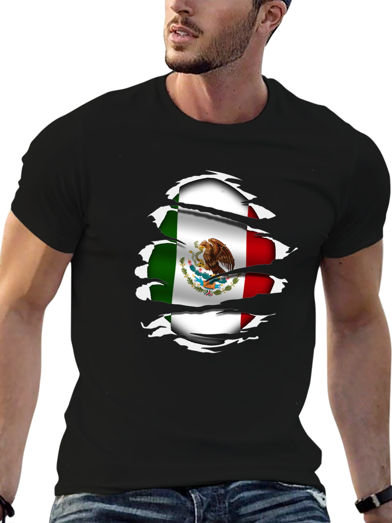 Mexico Flag Ripped Shirt - Stylish Patriotic Tee - 6