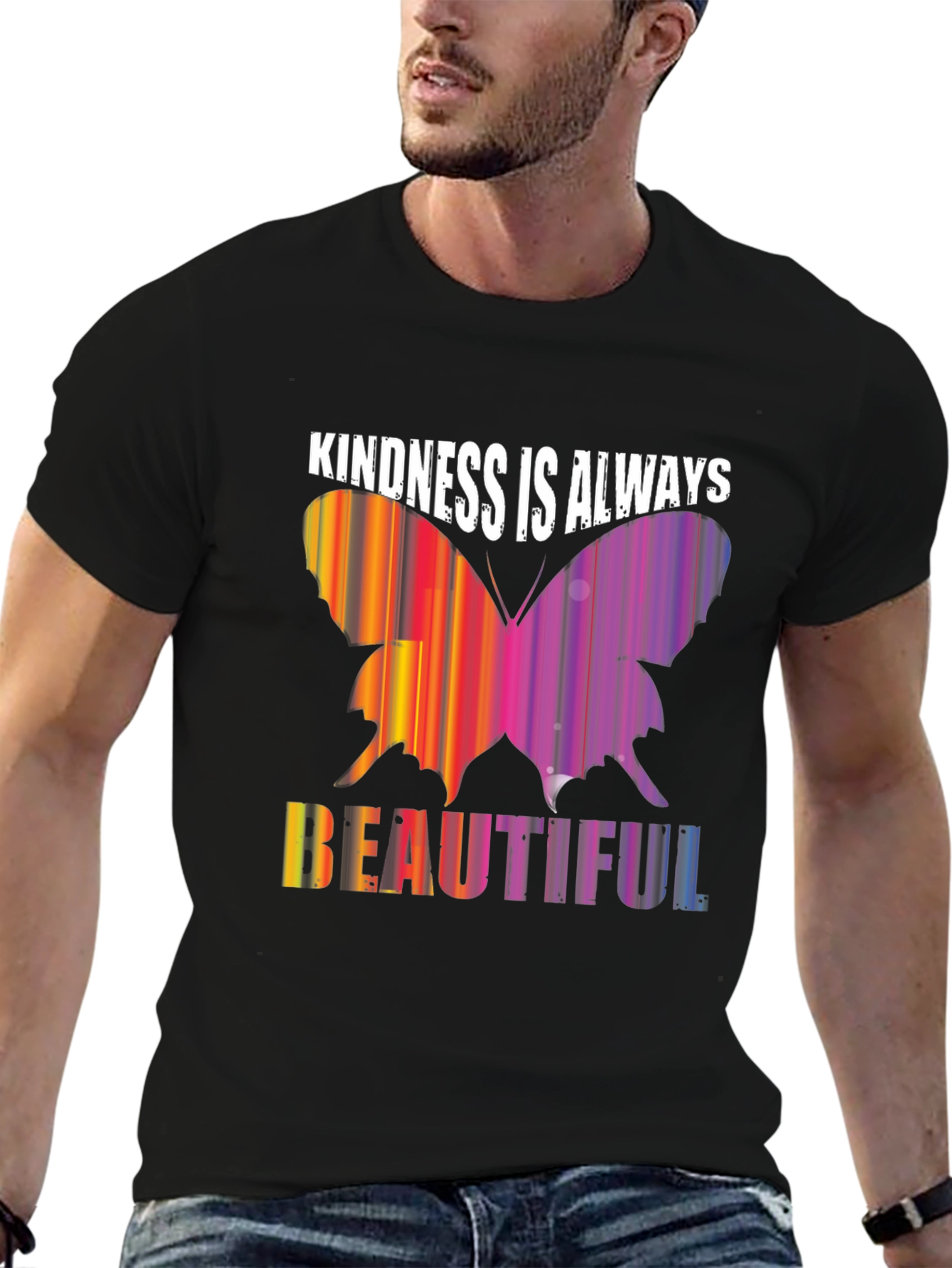 Black Kindness Is Always Beautiful Black Tee view 6