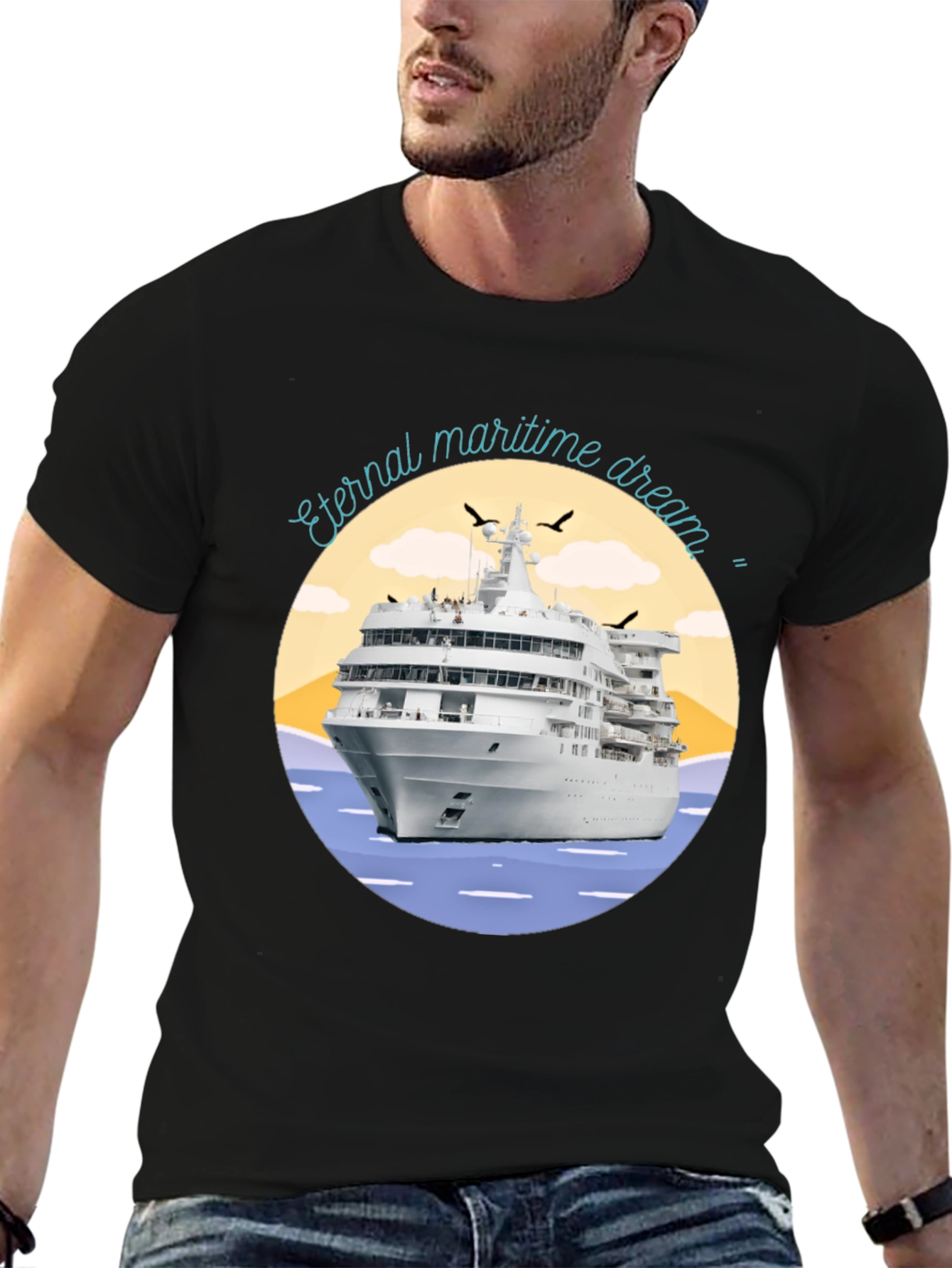 Black Eternal Maritime Dream Graphic T-Shirt view 6