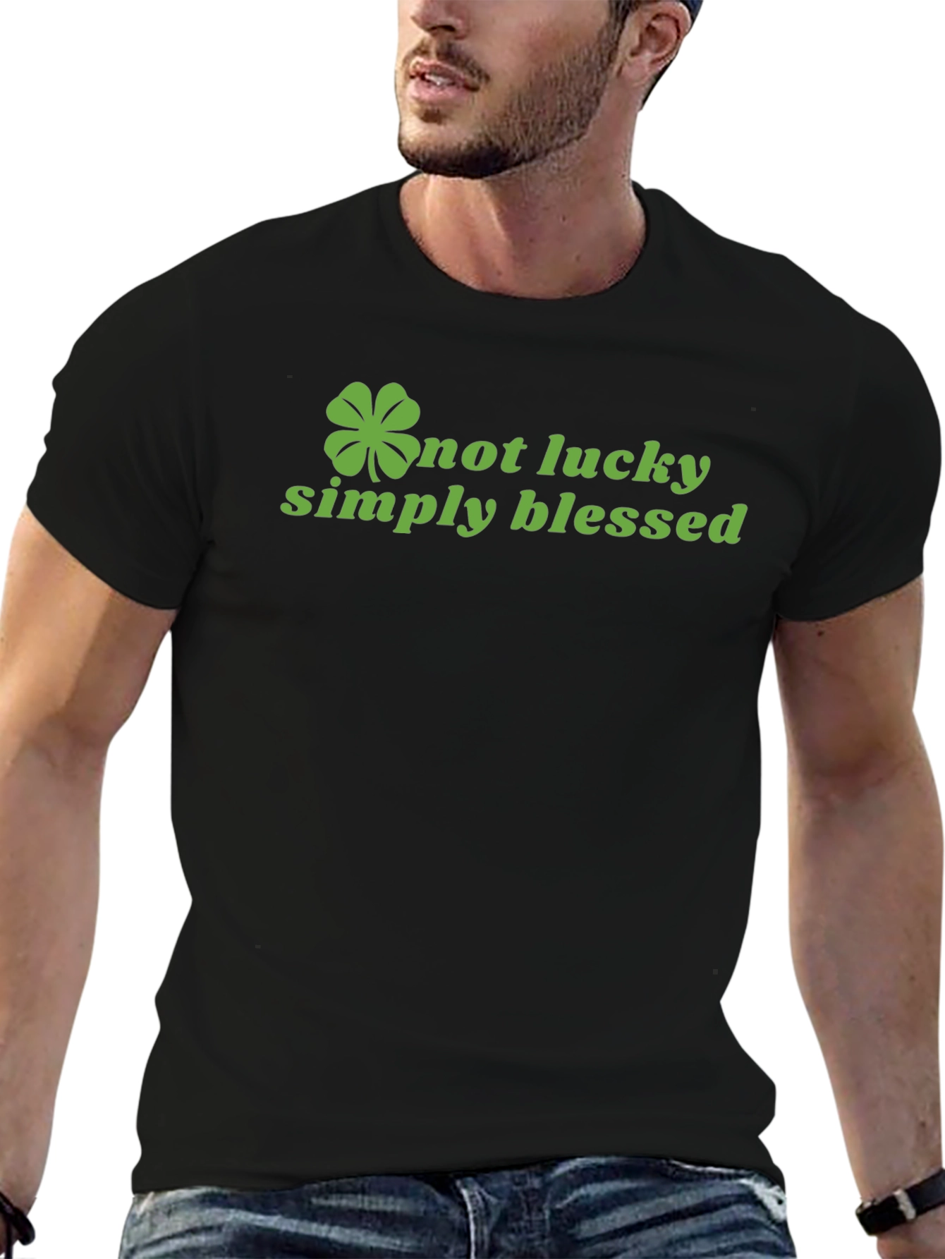 Black Simply Blessed Graphic Tee - St. Patrick's Day view 6