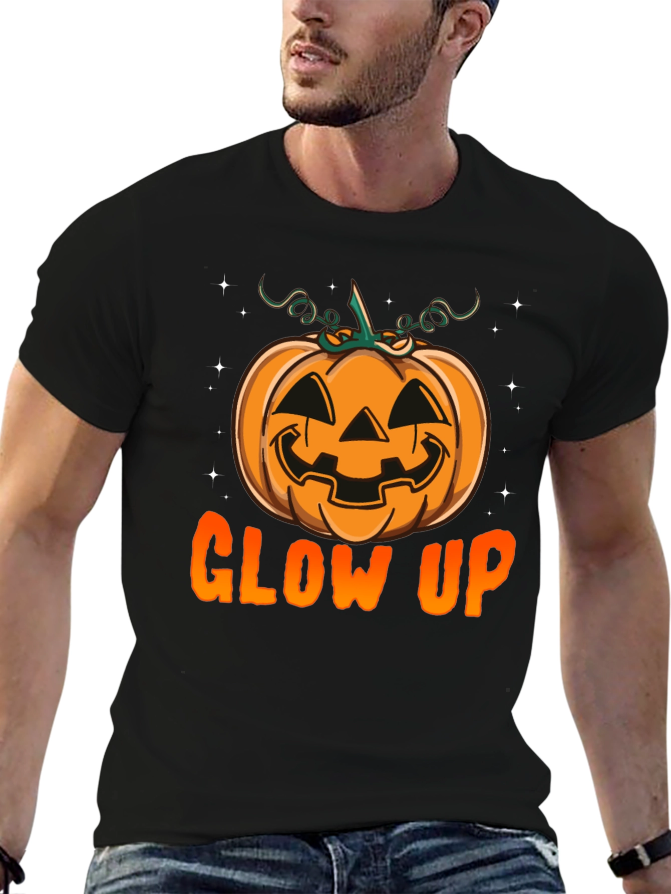 Black Glow Up Pumpkin Graphic Tee view 6
