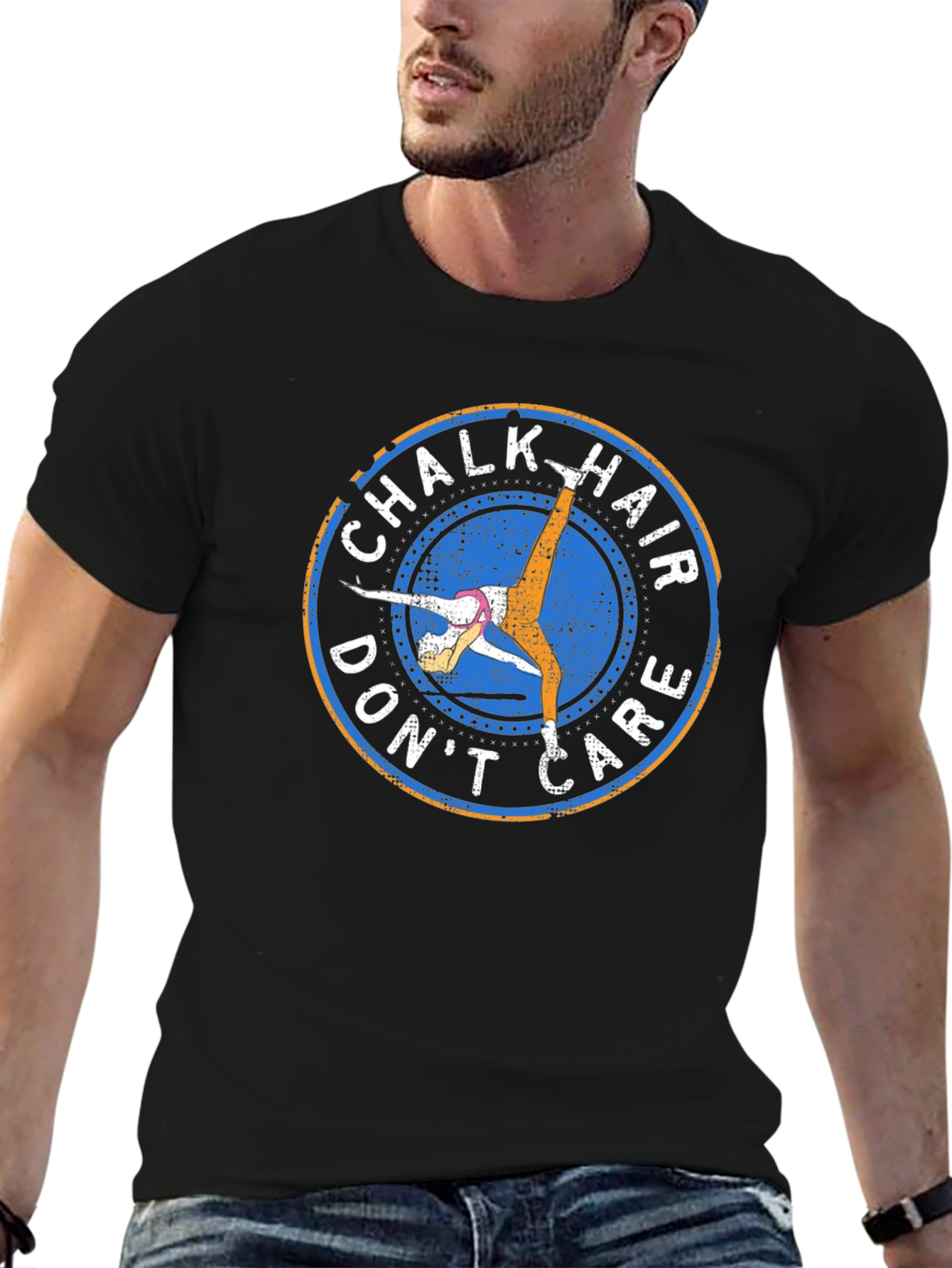 Black Chalk Hair Don't Care T-Shirt view 6