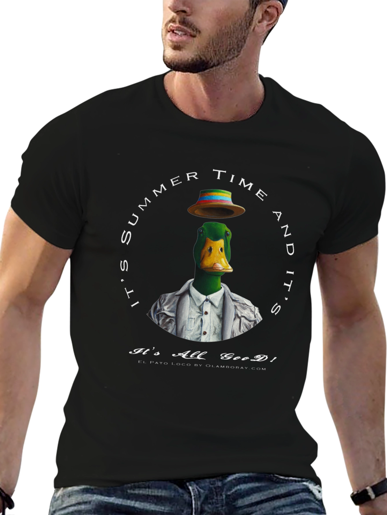 Black Summer Duck T-Shirt - It's All Good! view 6