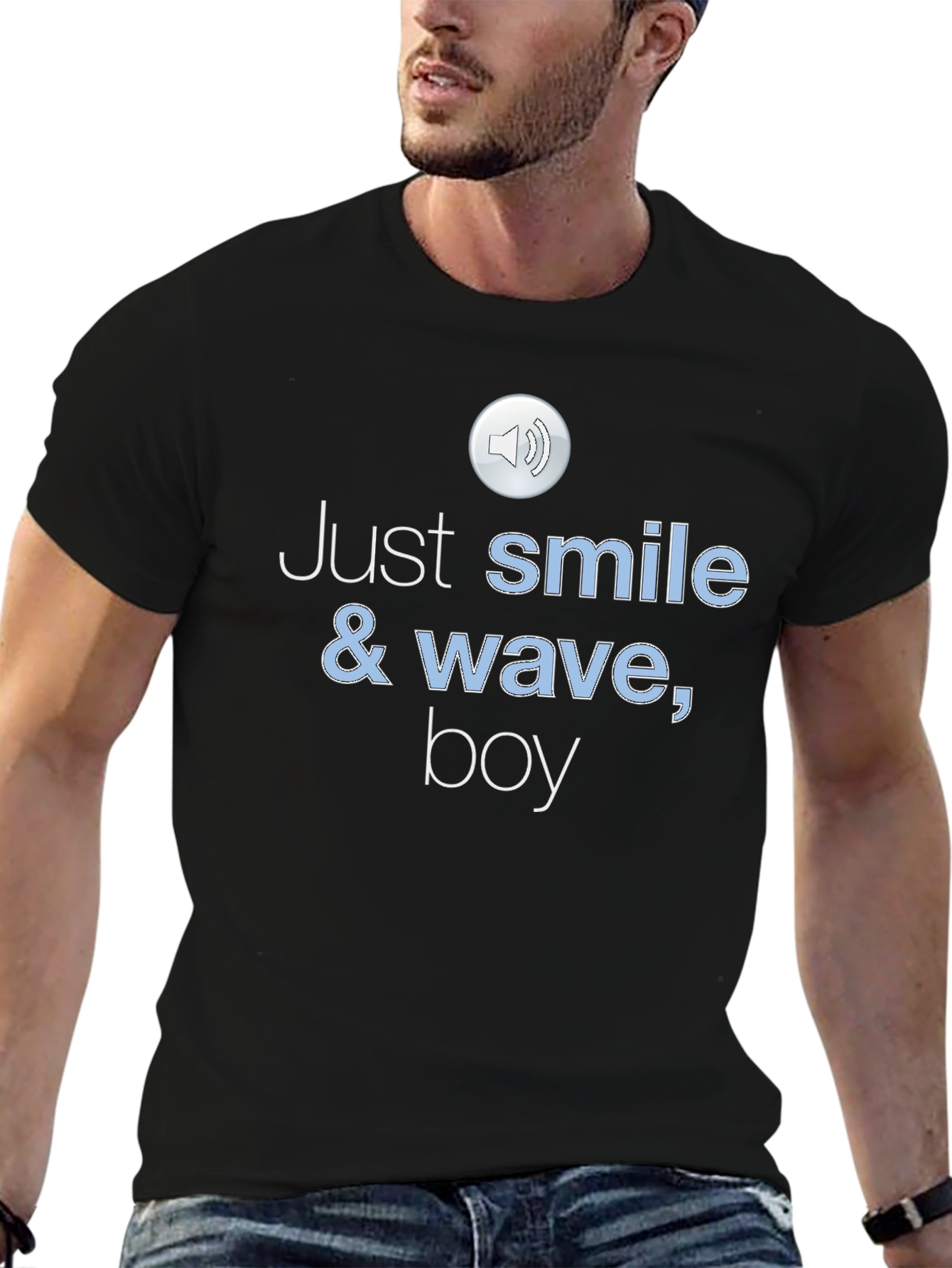 Black Just Smile & Wave Boy T-Shirt view 6