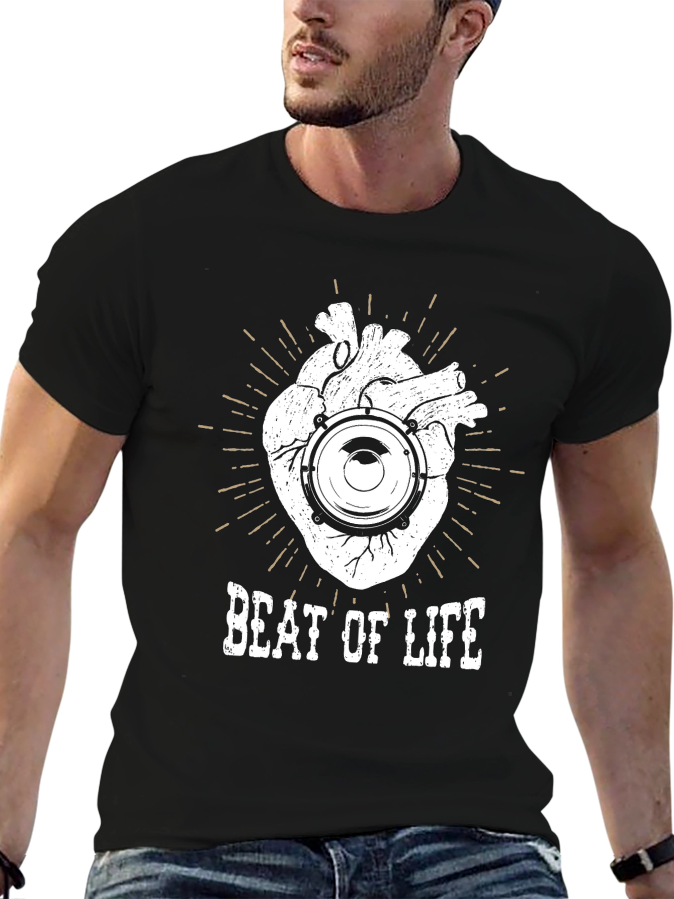 Beat of Life Graphic Tee - Music Lover Shirt - 6