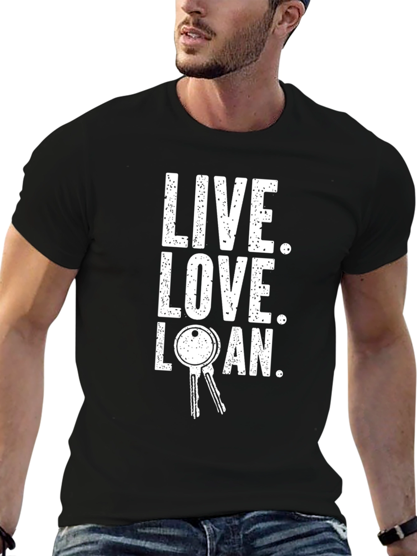 Black Live Love Loan T-Shirt - Keys to Happiness view 6