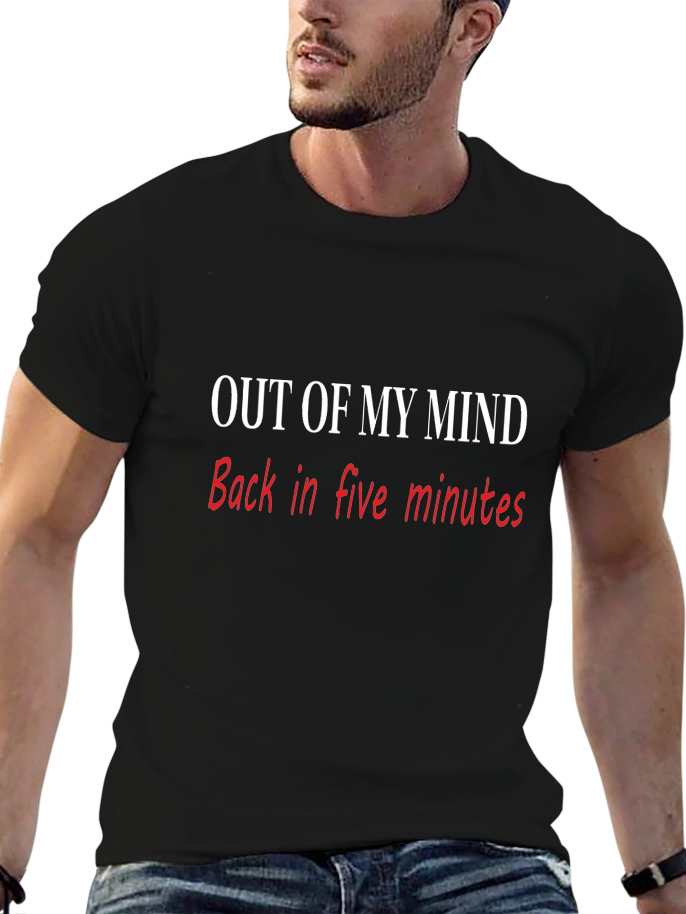 Black Out of My Mind T-Shirt - Funny Novelty Tee view 6