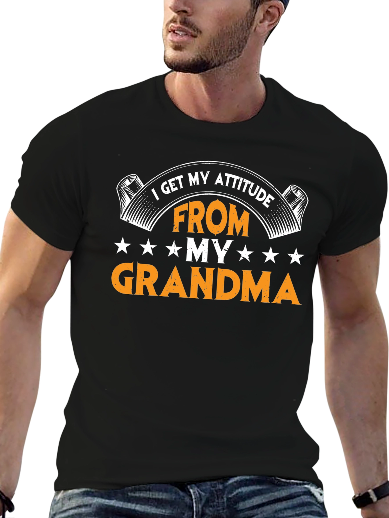 Black Attitude From Grandma T-Shirt view 6
