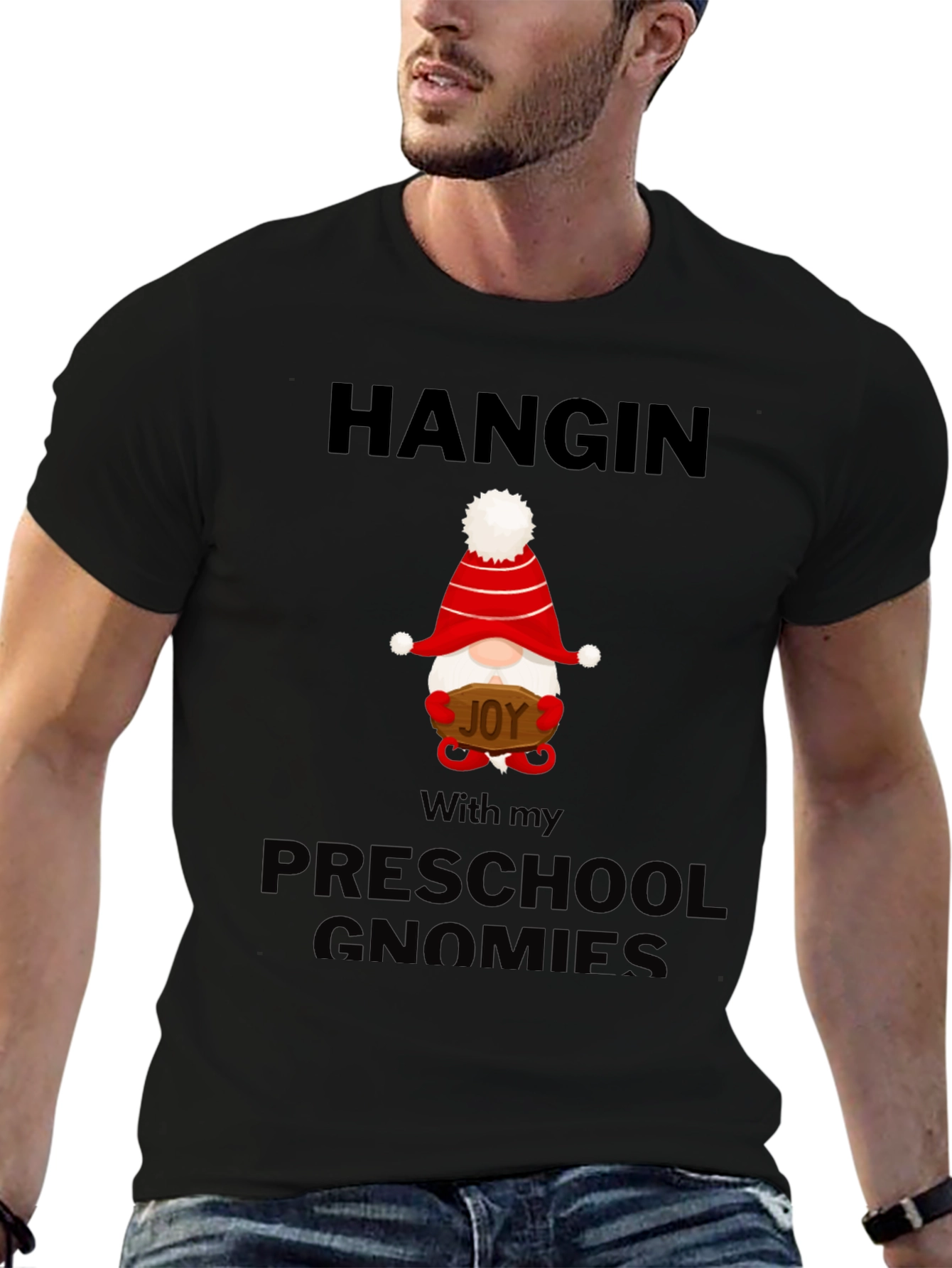 Black Hanging With My Preschool Gnomies T-Shirt view 6