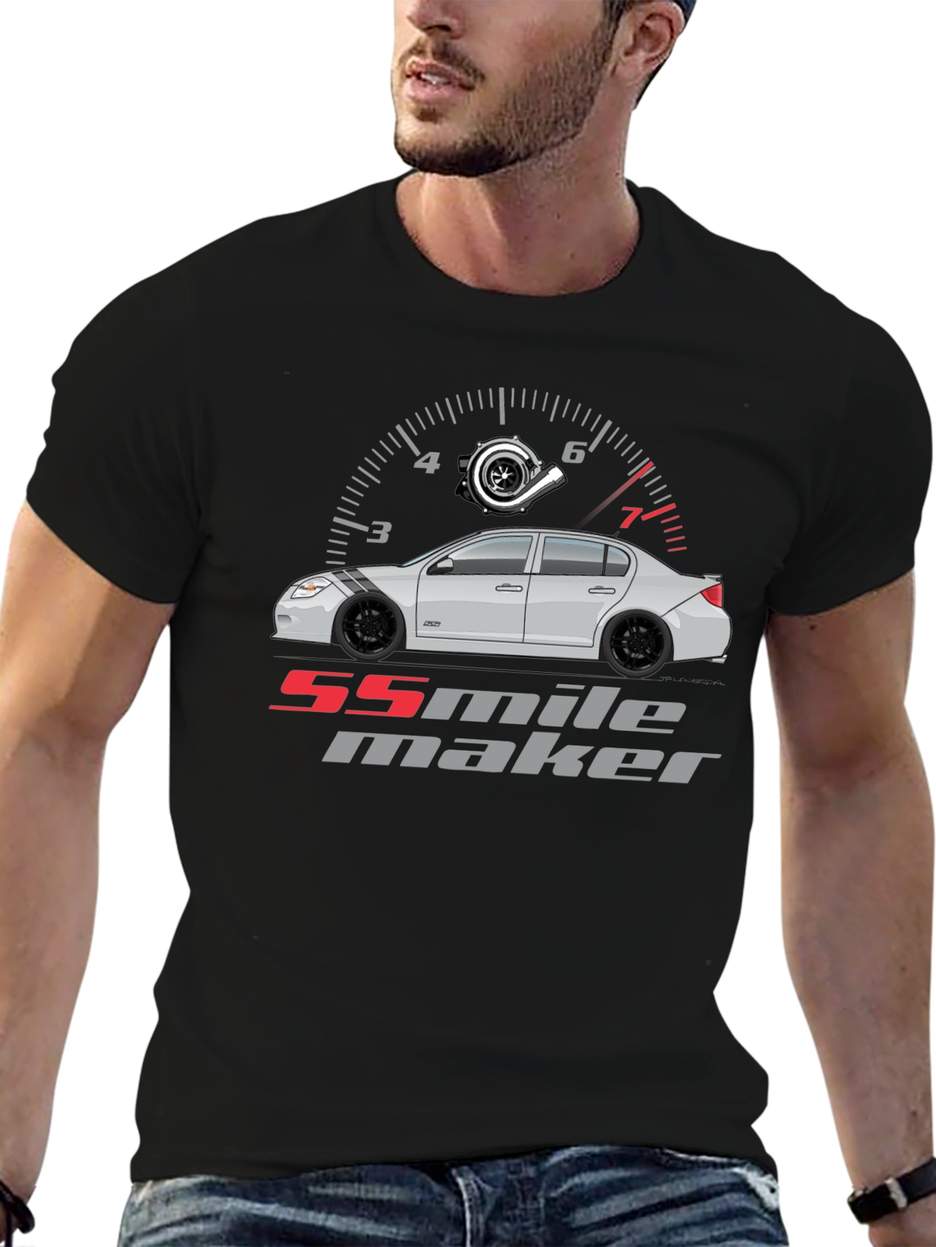 Black 55 Mile Maker T-Shirt - Car Enthusiast Tee view 6