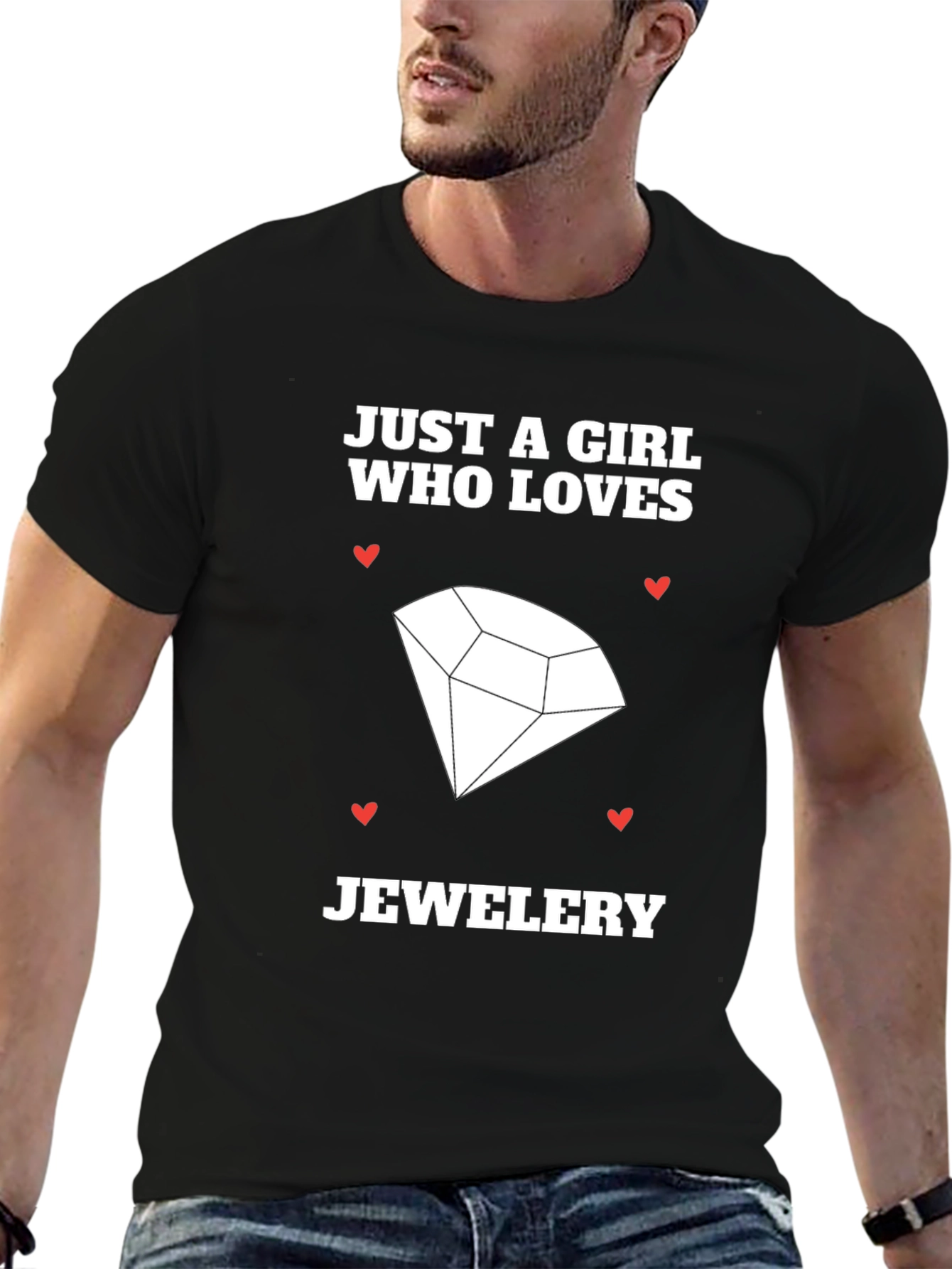 Black Girl Who Loves Jewelry T-Shirt view 6