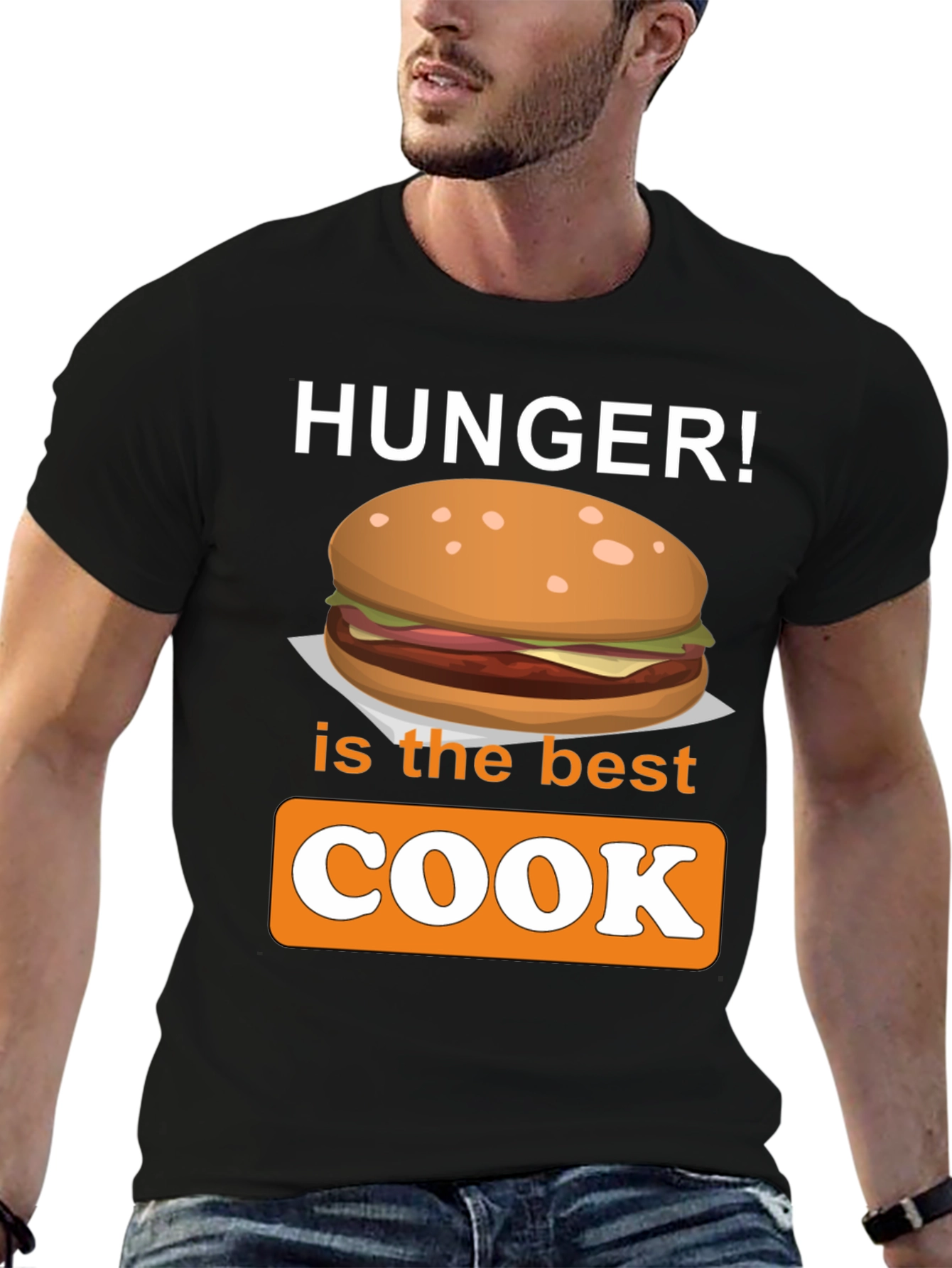 Black Hunger is the Best Cook T-Shirt - Foodie Apparel view 6