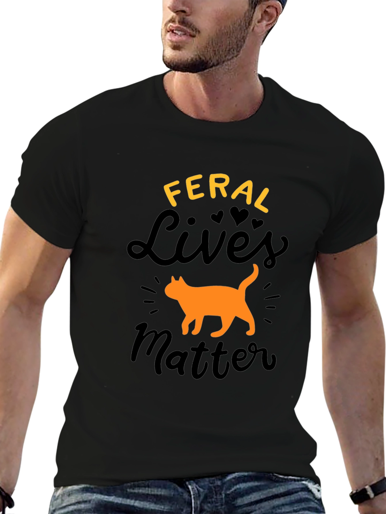 Black Feral Lives Matter Graphic Tee view 6