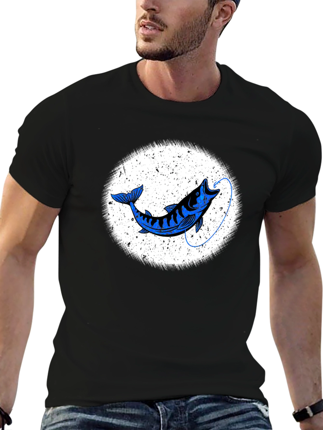 Black Bass Fishing T-Shirt - Unique Graphic Tee view 6