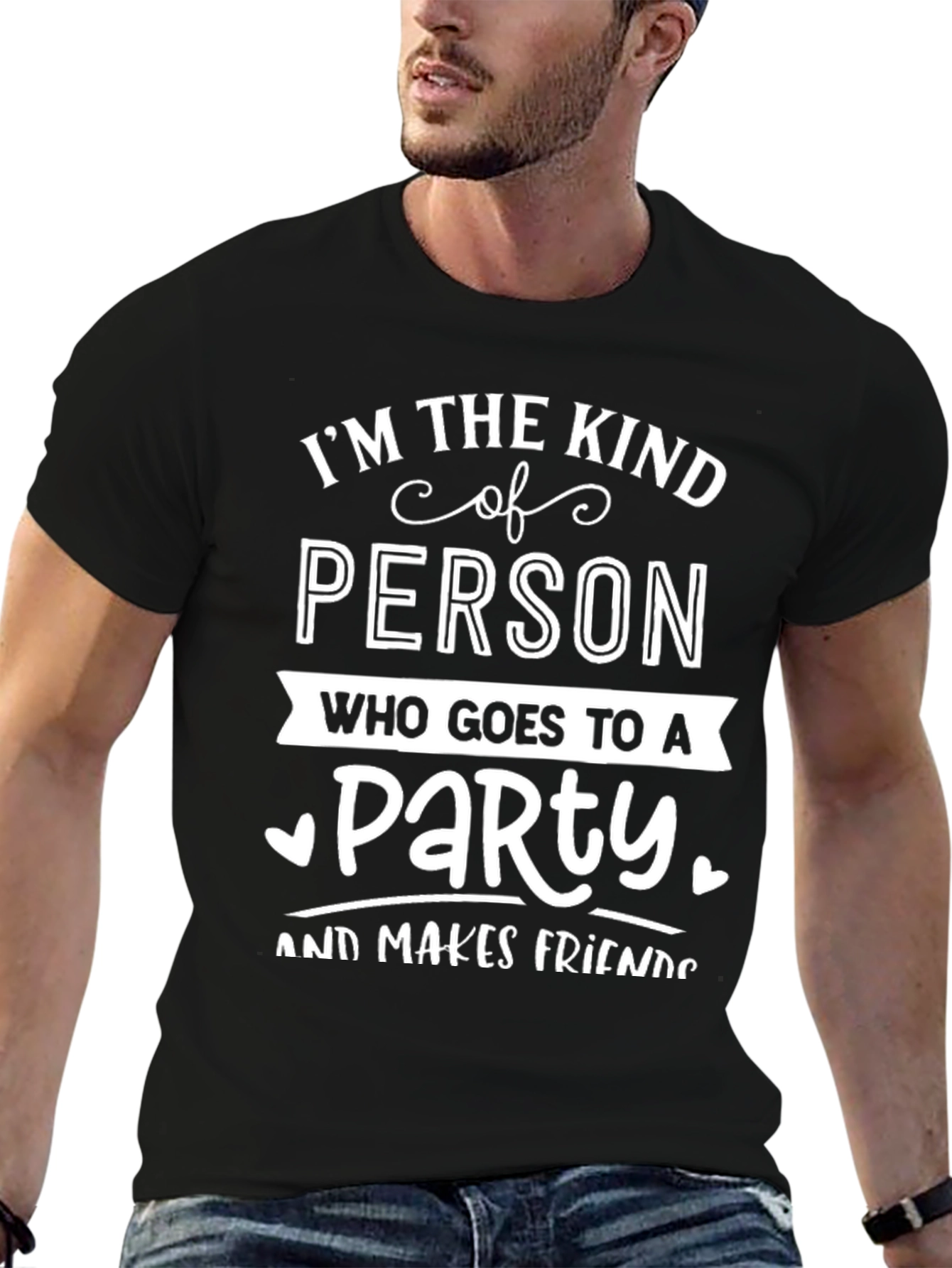Black Kind of Person Party T-Shirt view 6