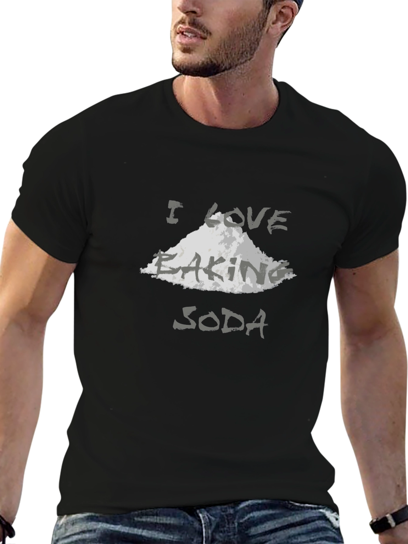 Black I Love Baking Soda Graphic T-Shirt - Black view 6