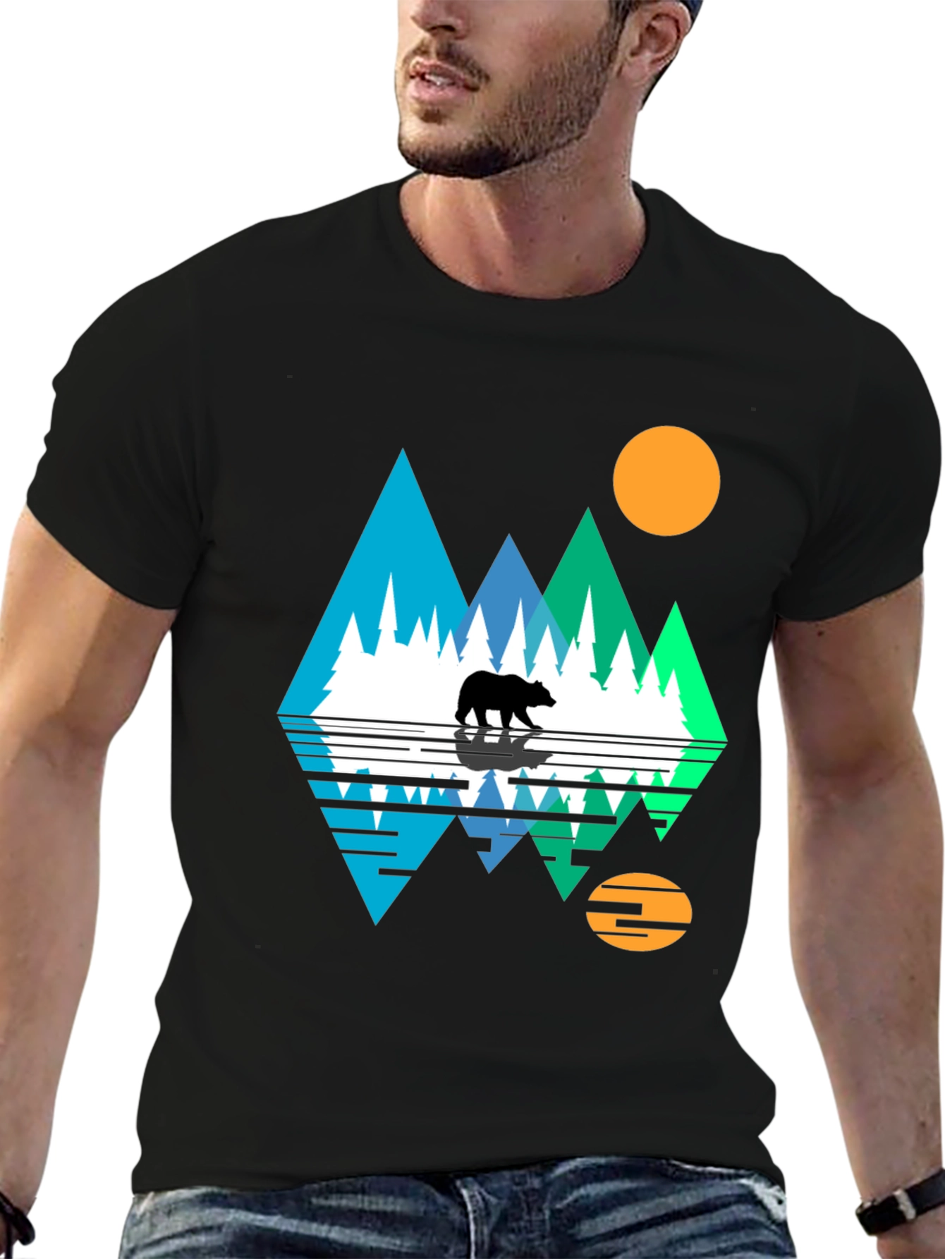 Black Bear Mountain Graphic T-Shirt view 6