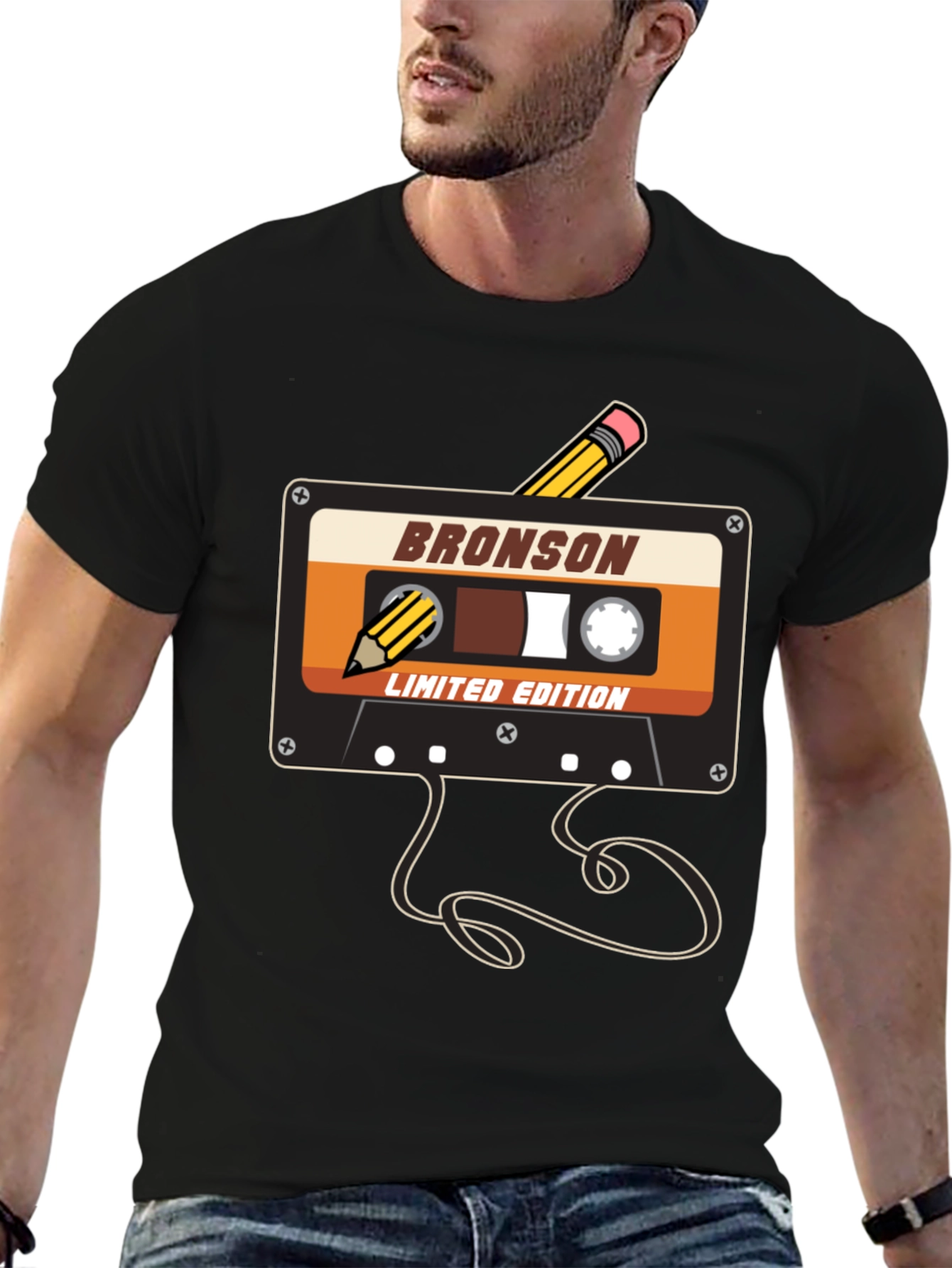 Black Retro Cassette Tape T-Shirt - Bronson Limited Edition view 6