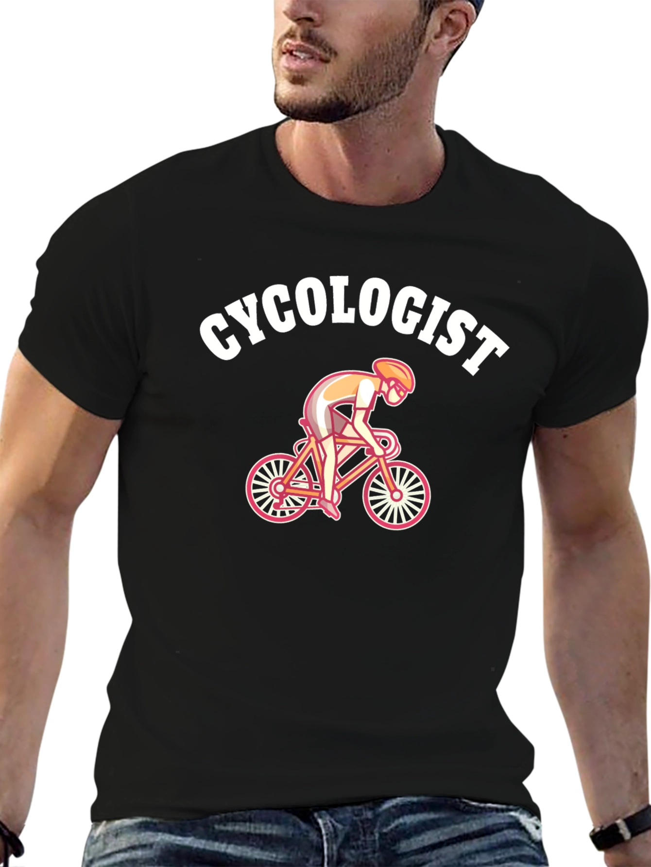 Black Cyclogist Graphic Tee - Cycling Enthusiast view 6
