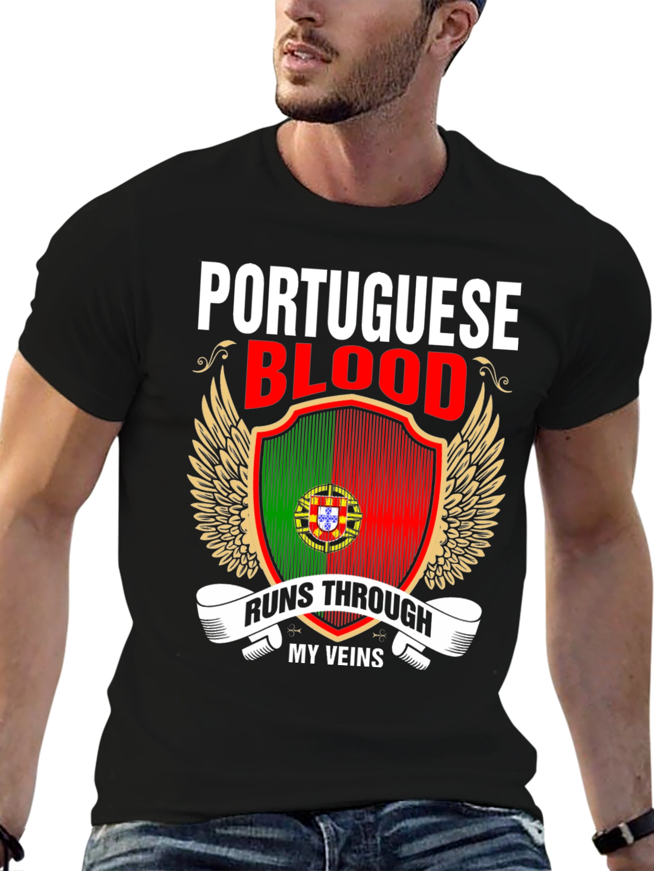 Portuguese Blood Runs Through My Veins Graphic Tee - 6