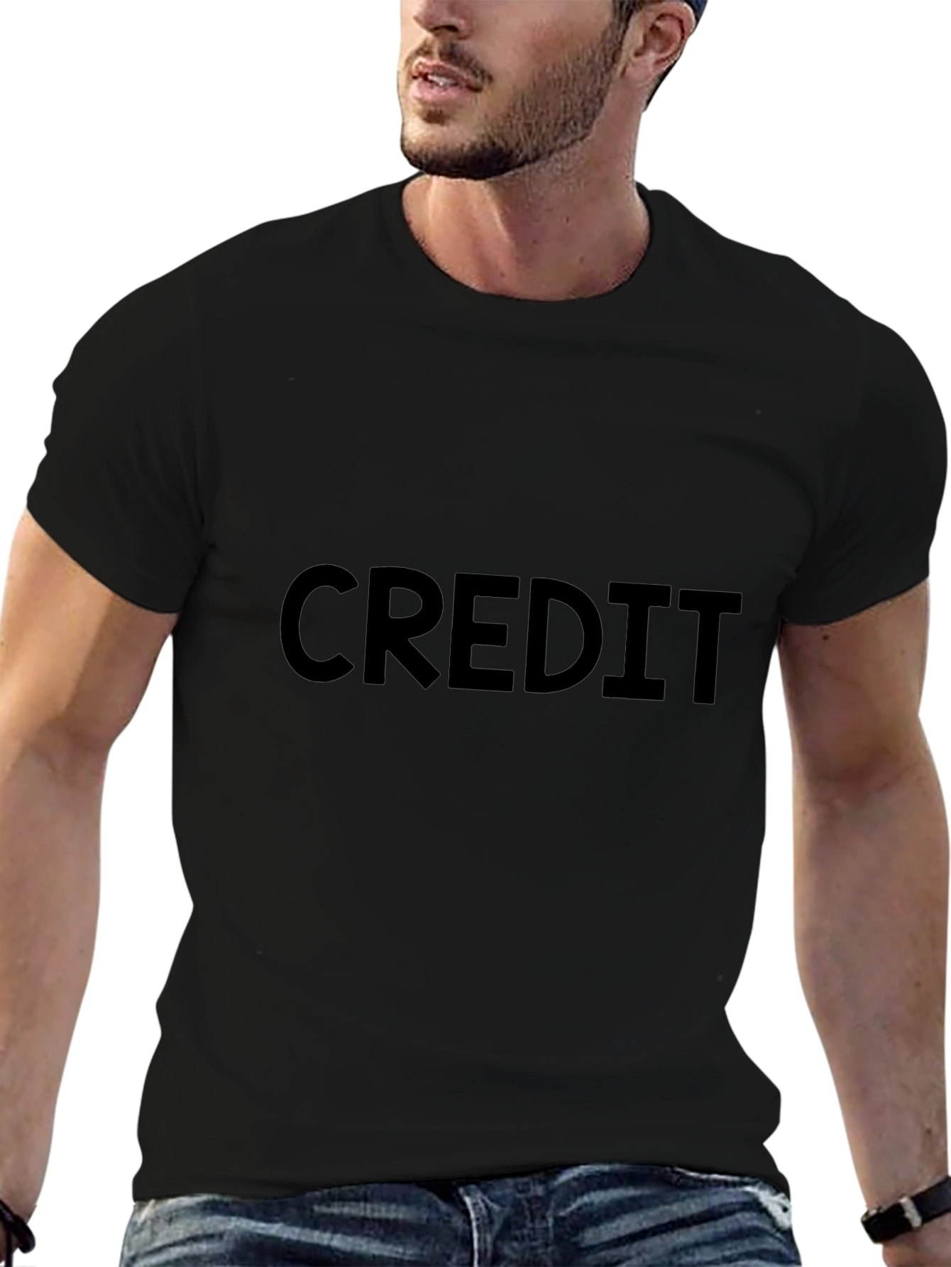 Black Black "CREDIT" Graphic Tee view 6