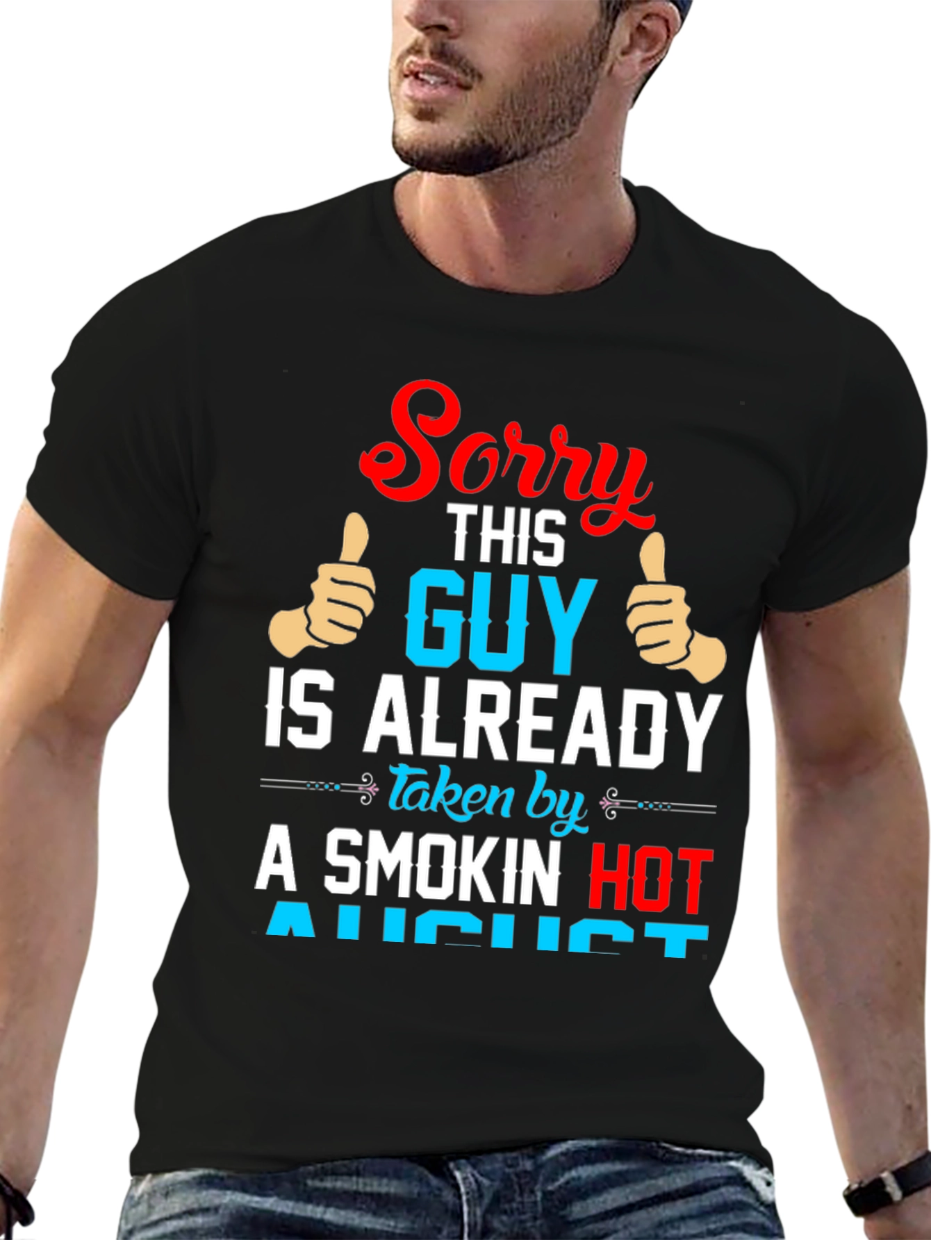 Black Sorry This Guy Is Already Taken T-Shirt view 6