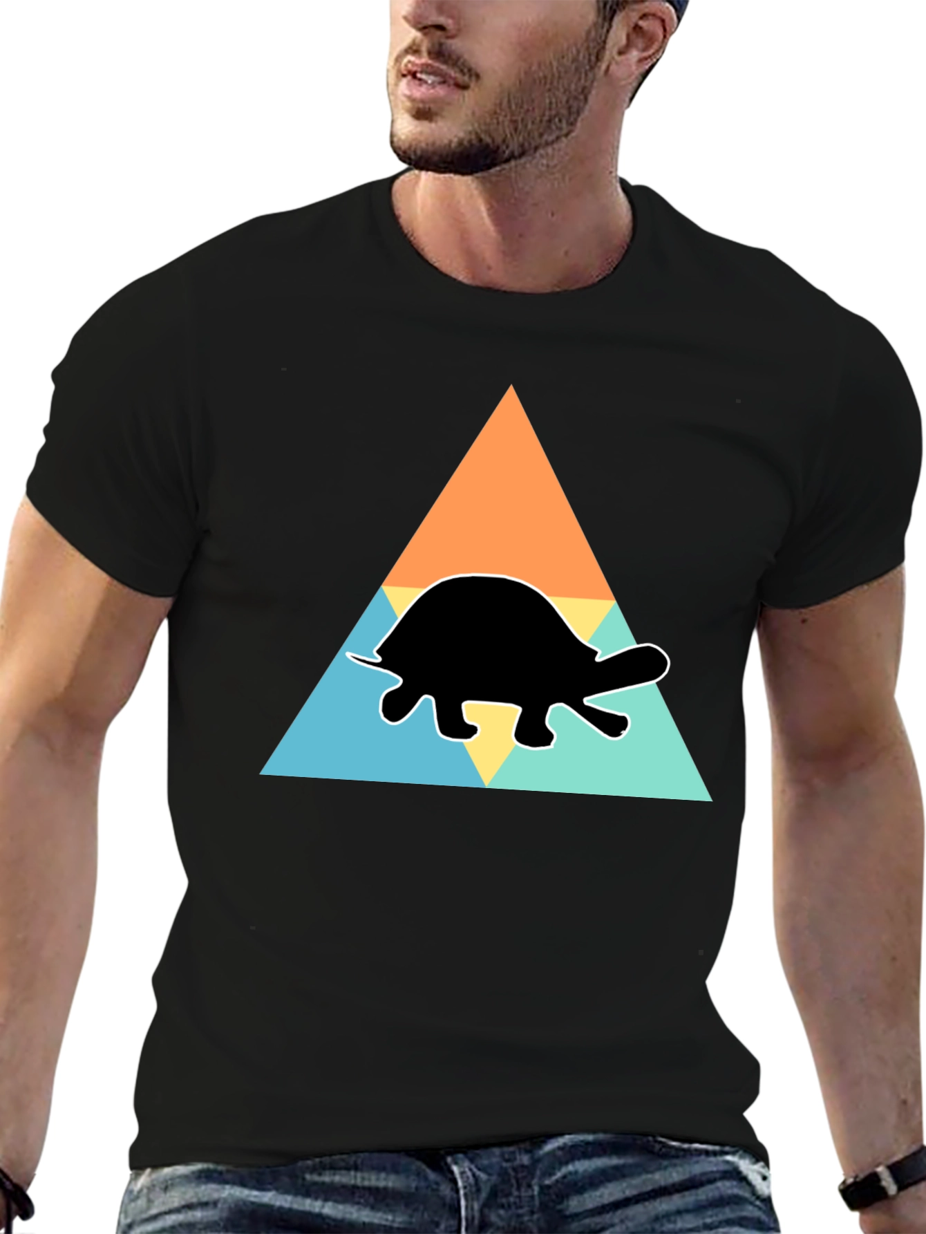 Black Turtle Graphic Tee: Retro Style Shirt view 6