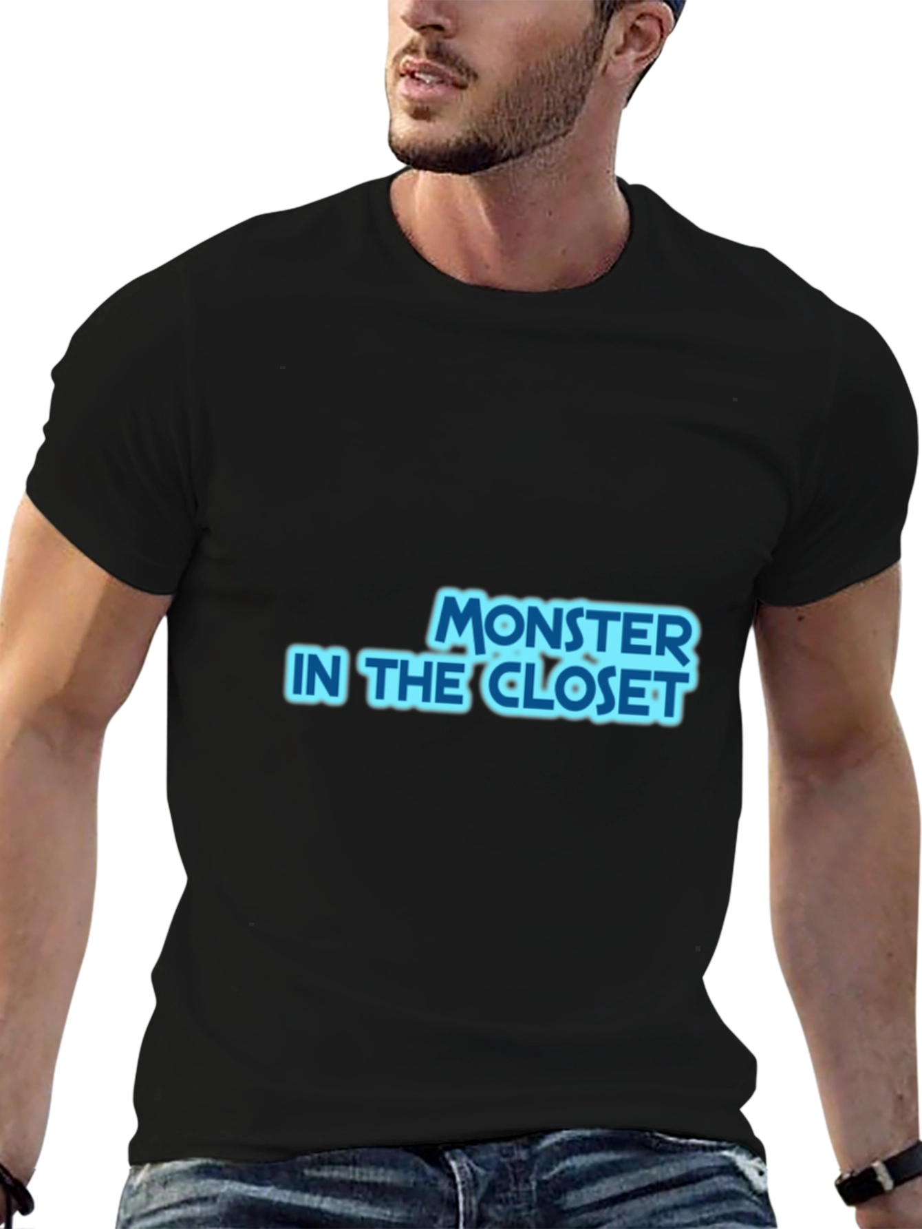 Black Monster in the Closet Black T-Shirt view 6