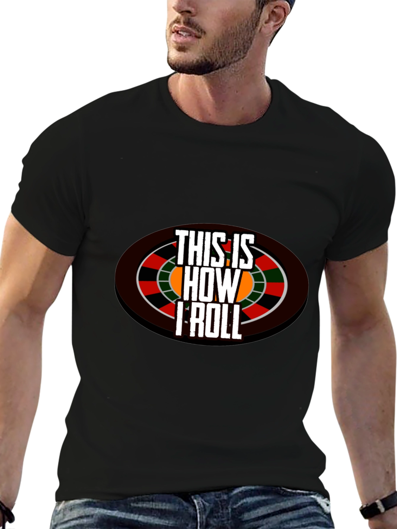 Black This is How I Roll Casino T-Shirt view 6