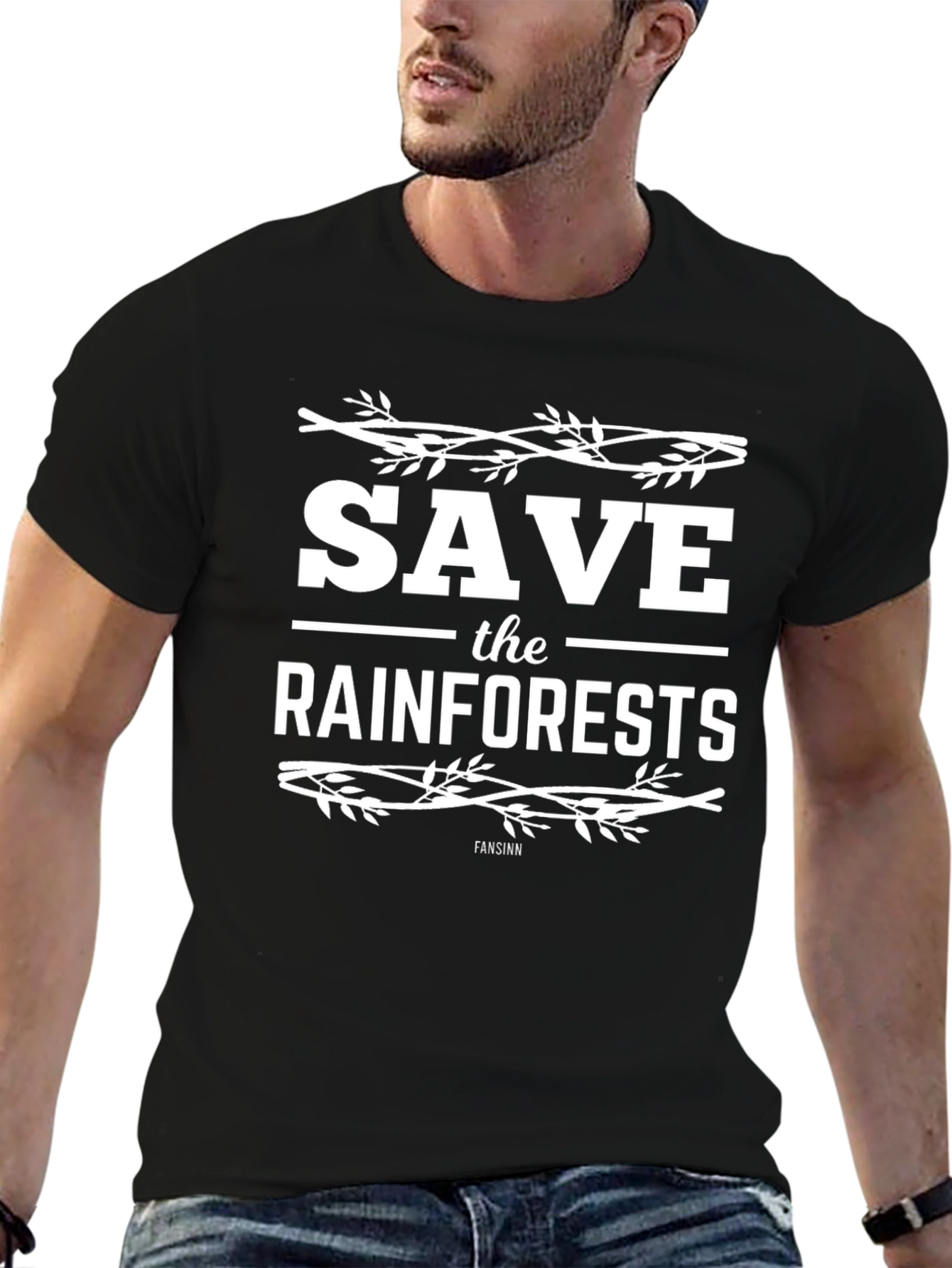 Black Save The Rainforests Graphic Tee - Eco-Friendly Fashion view 6
