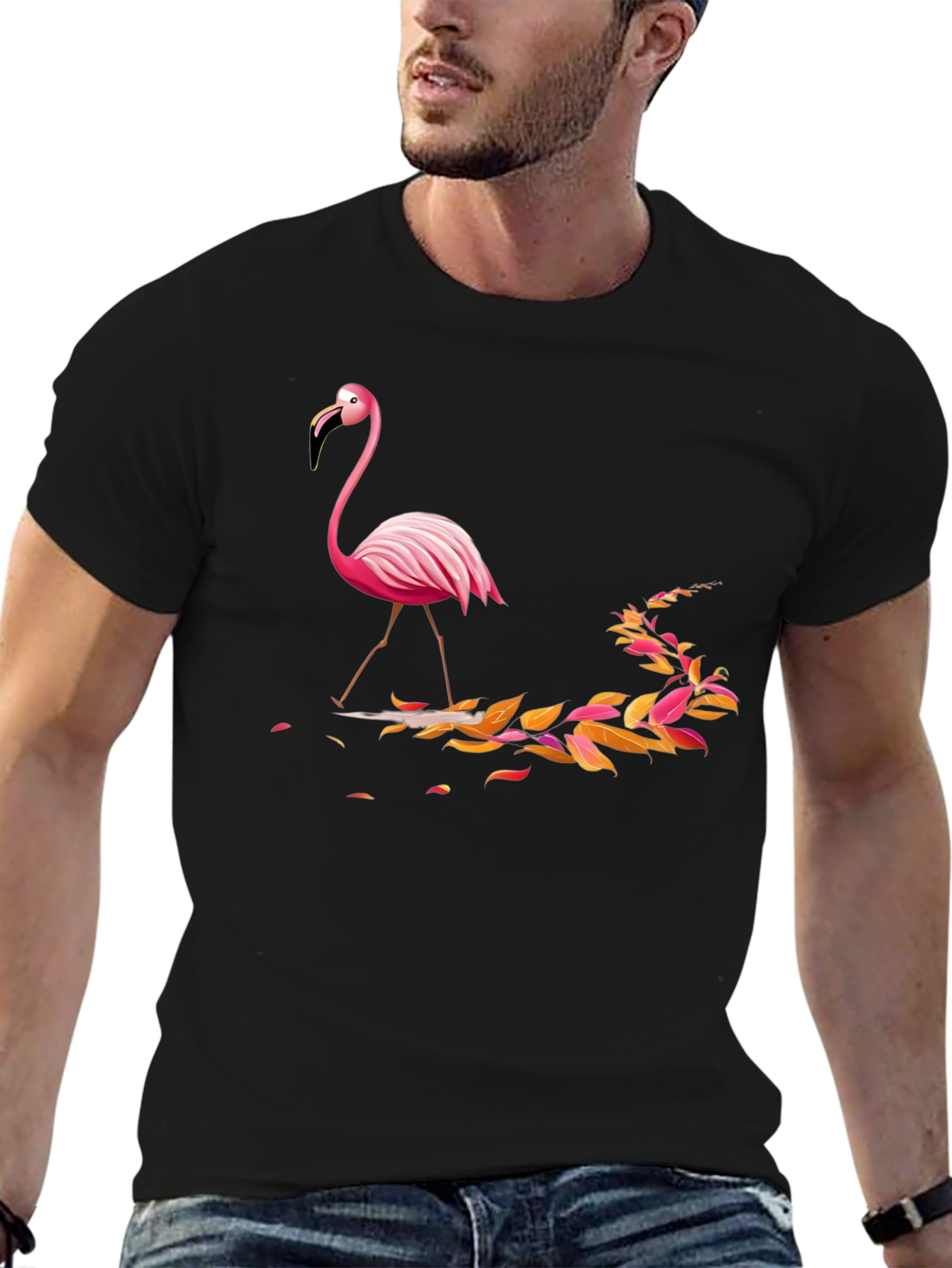 Black Flamingo Graphic Tee - Casual Style view 6