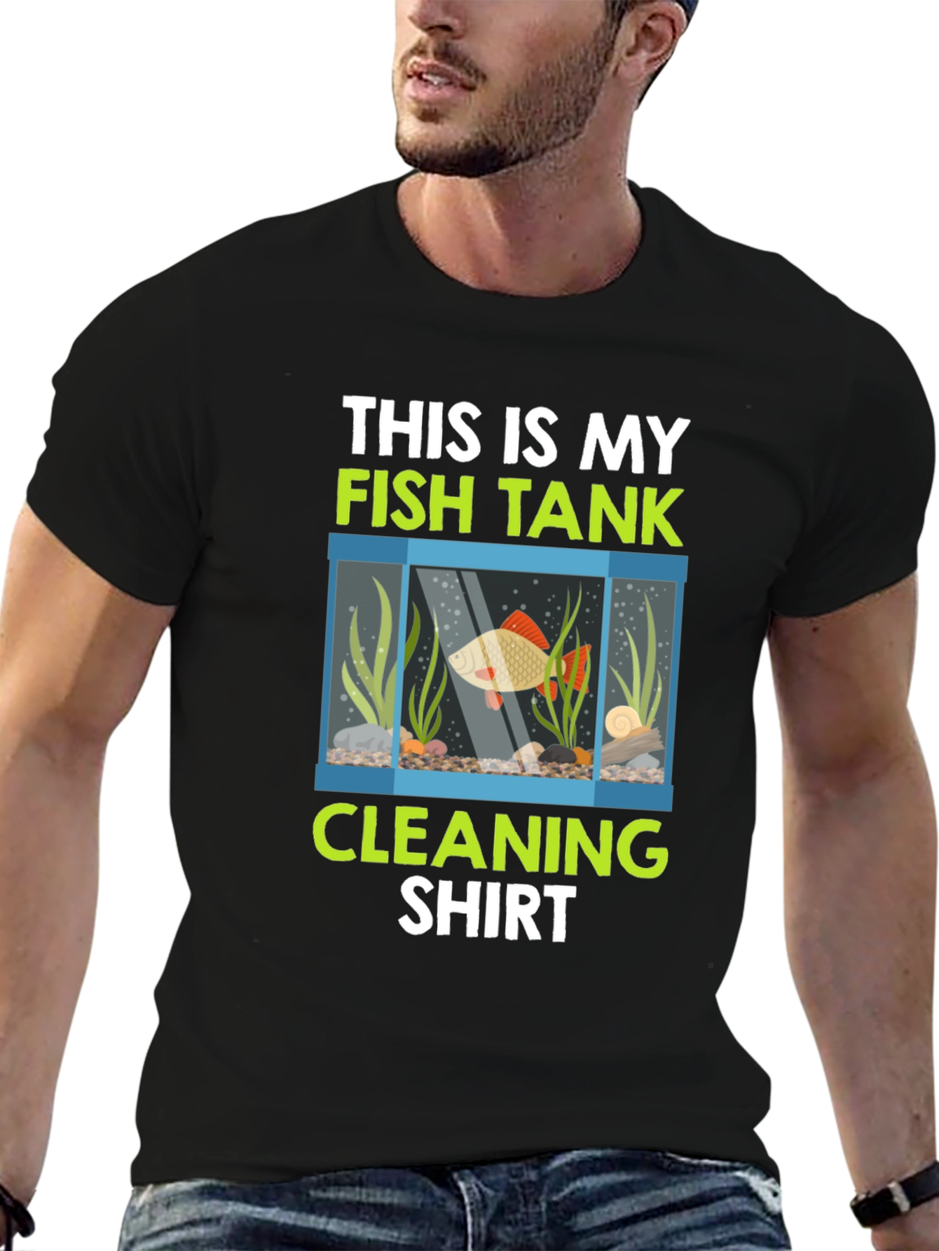 Fish Tank Cleaning Shirt - Novelty Aquarium Keeper Tee - 6