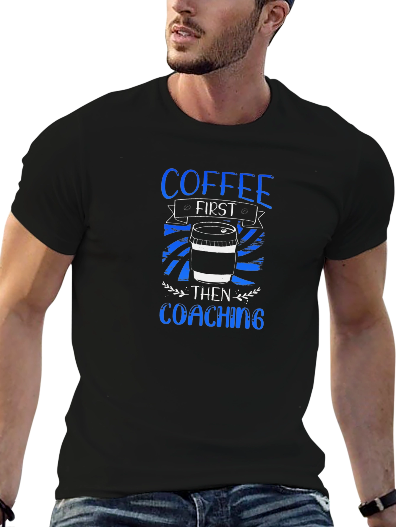 Black Coffee First, Then Coaching T-Shirt view 6