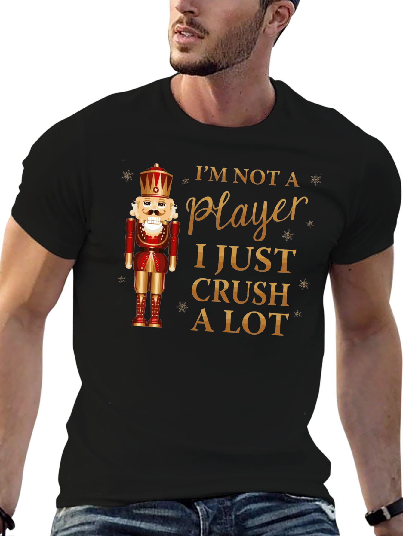 Black I'm Not A Player Nutcracker T-Shirt view 6