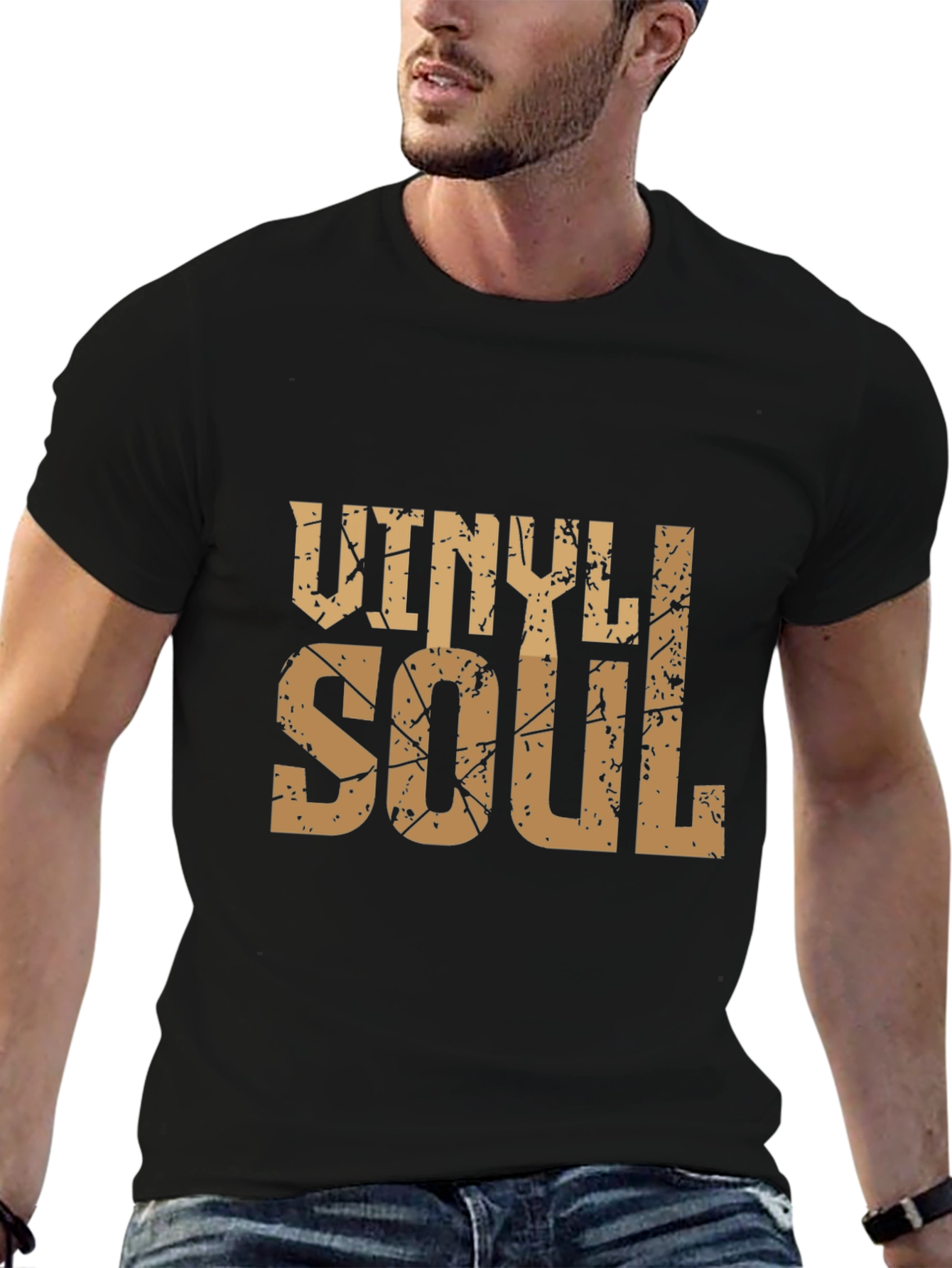 Black Vinyl Soul Black Graphic Tee view 6