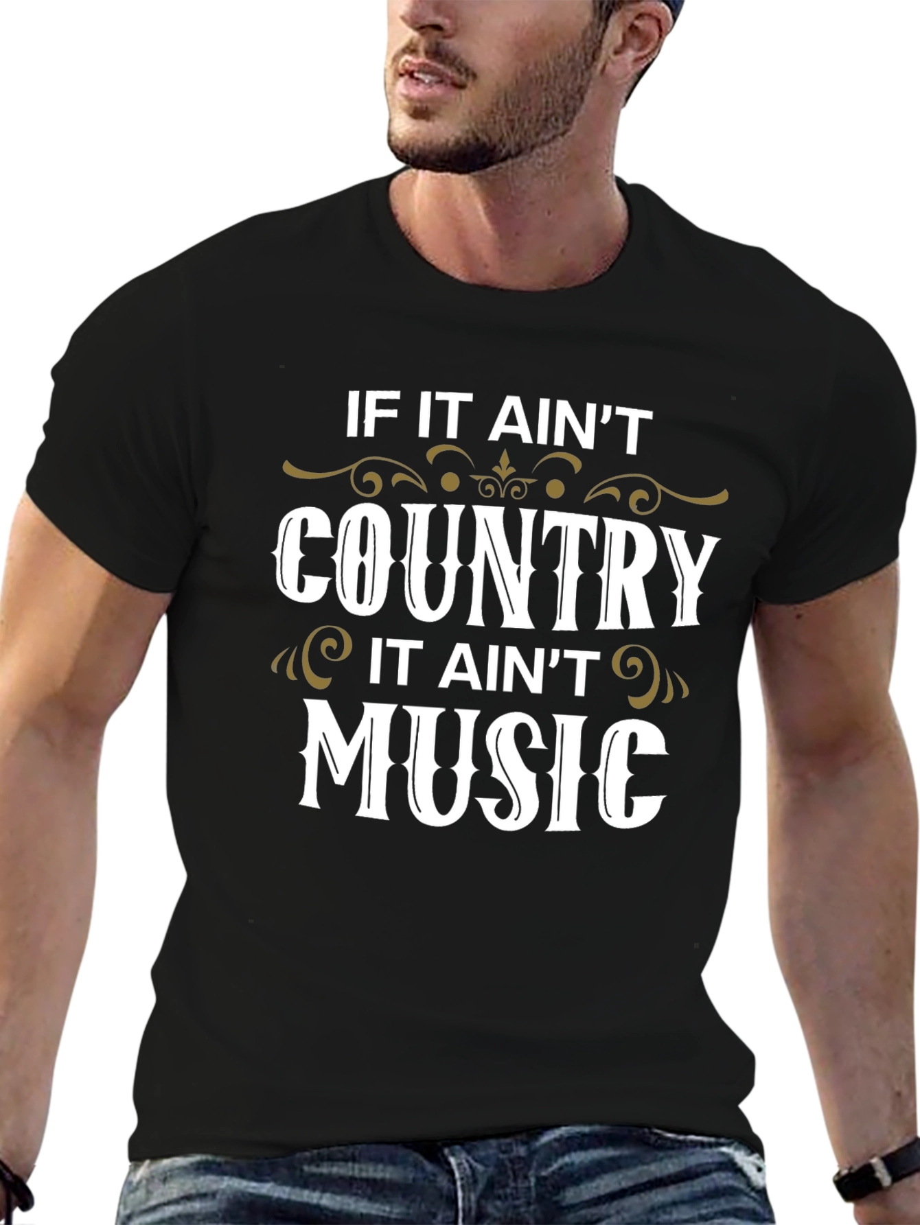 Black Country Music T-Shirt - If It Ain't Country view 6