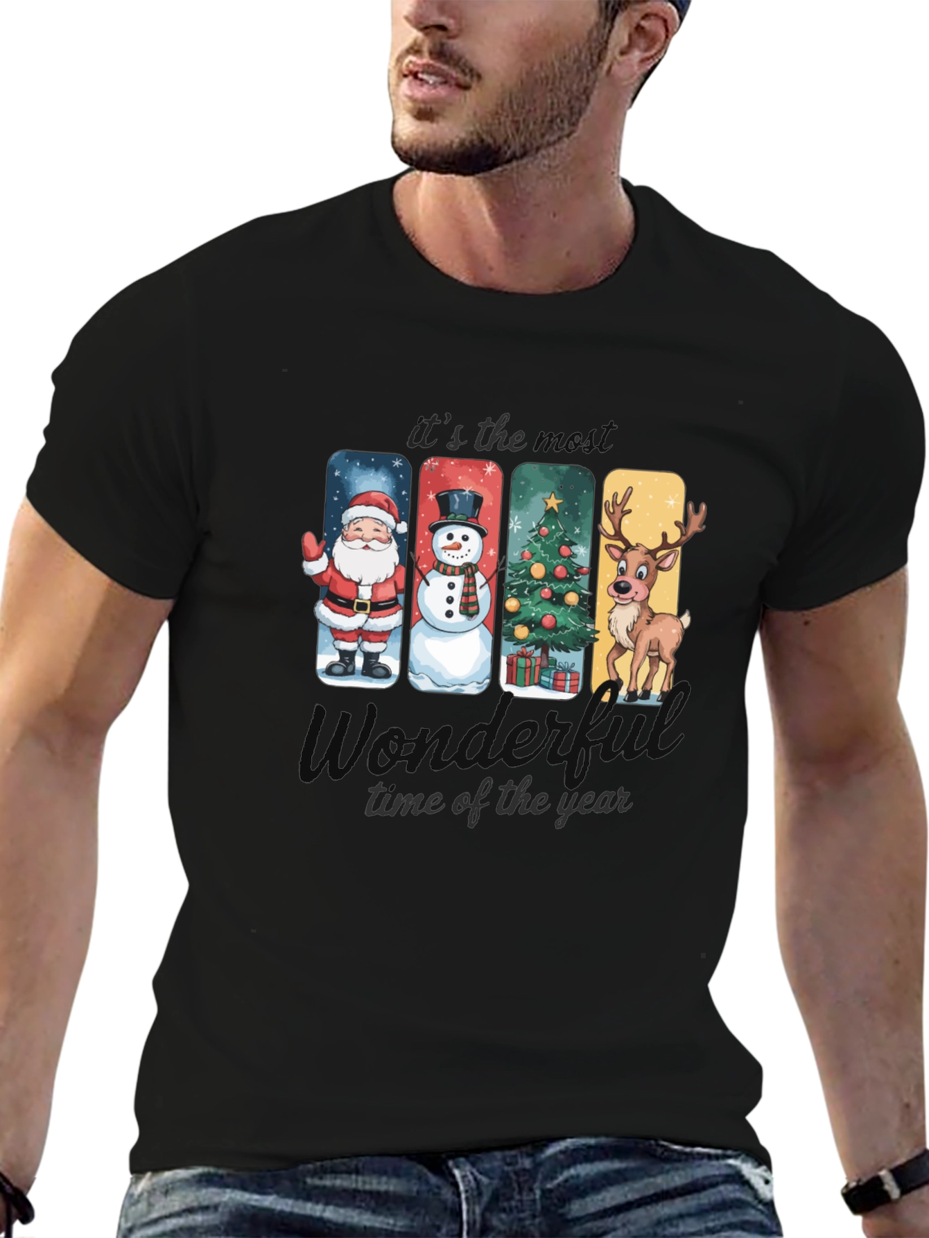 Black Holiday Character T-Shirt view 6