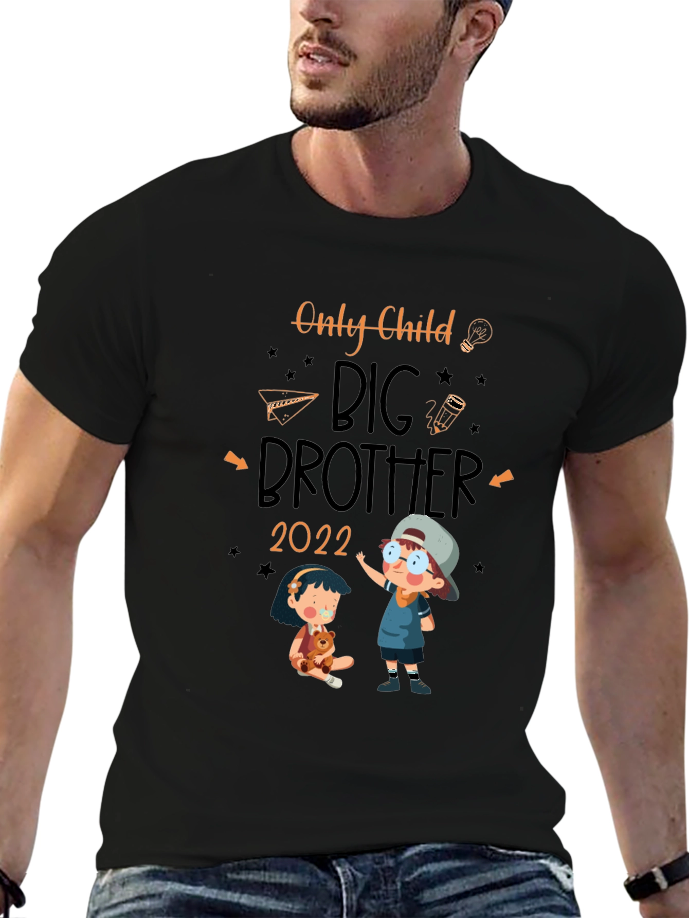 Black Only Child Big Brother 2022 T-Shirt view 6