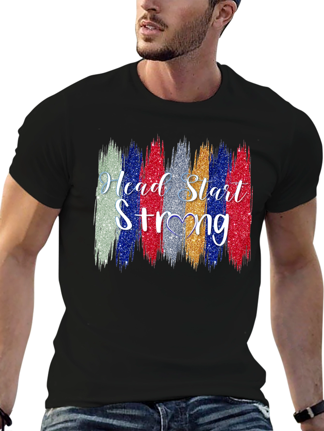Black Head Start Strong T-Shirt - Unisex view 6