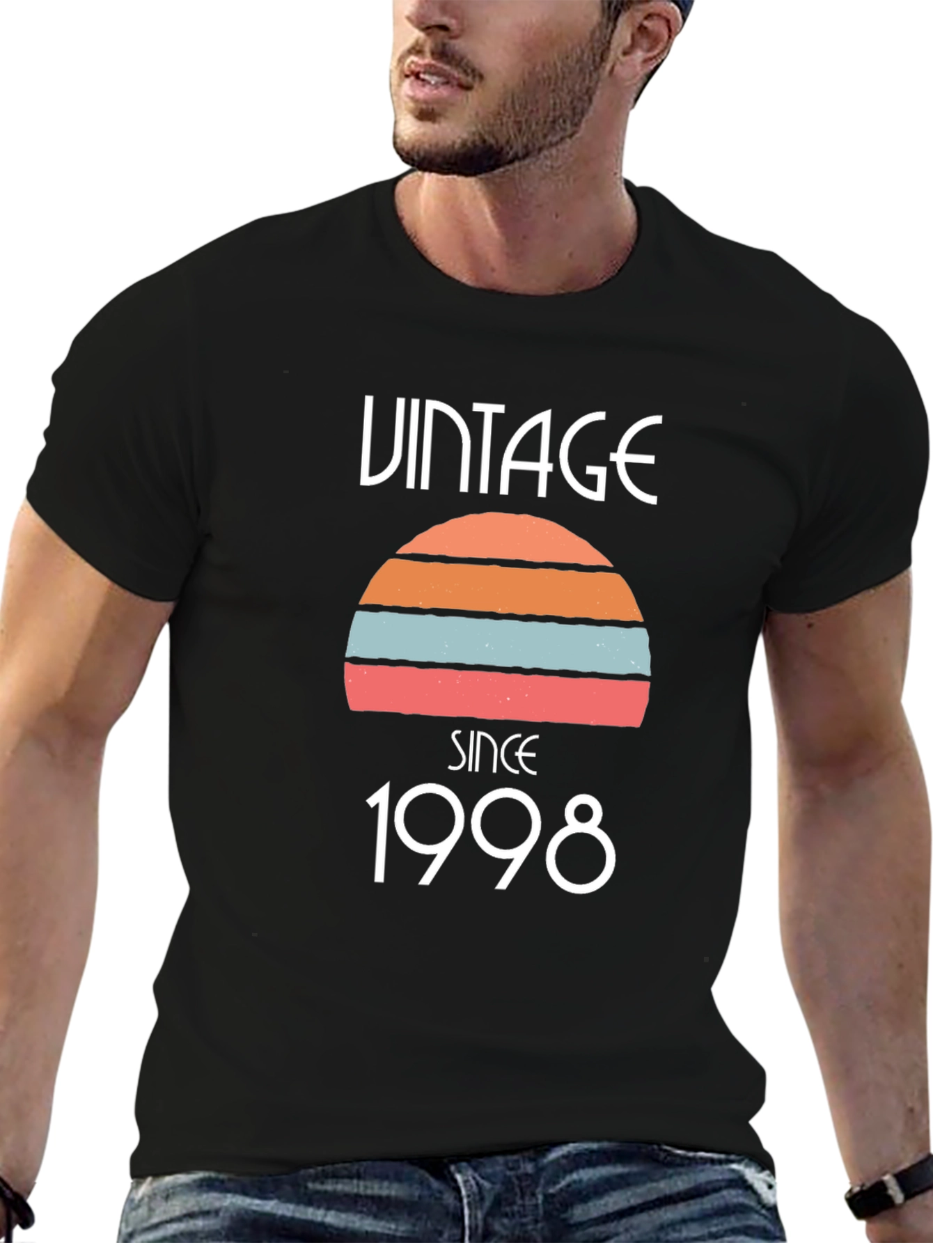 Black Vintage Since 1998 Graphic Tee view 6