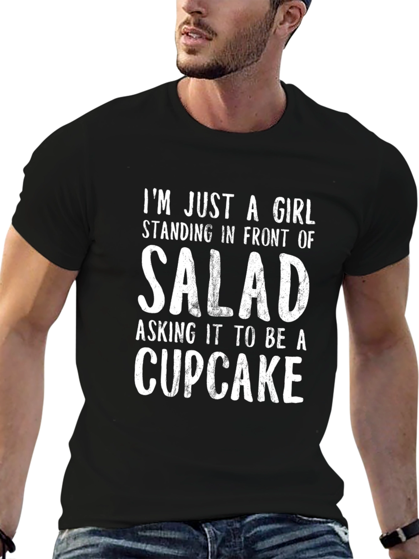 Funny Salad Cupcake Graphic T-Shirt - 6