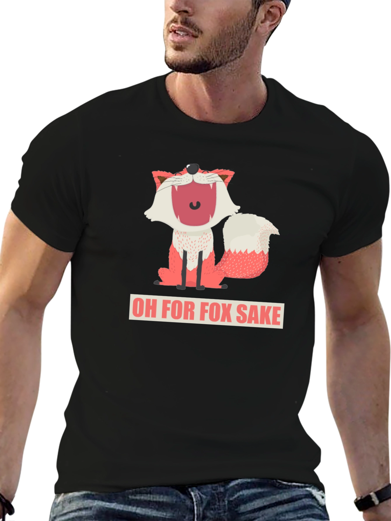 Black Oh For Fox Sake T-Shirt view 6