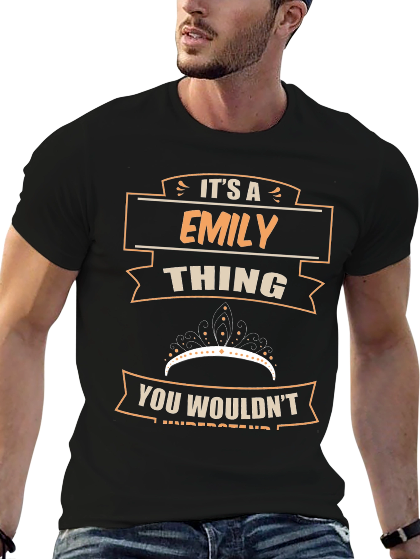 Black It's an EMILY Thing Funny T-Shirt view 6