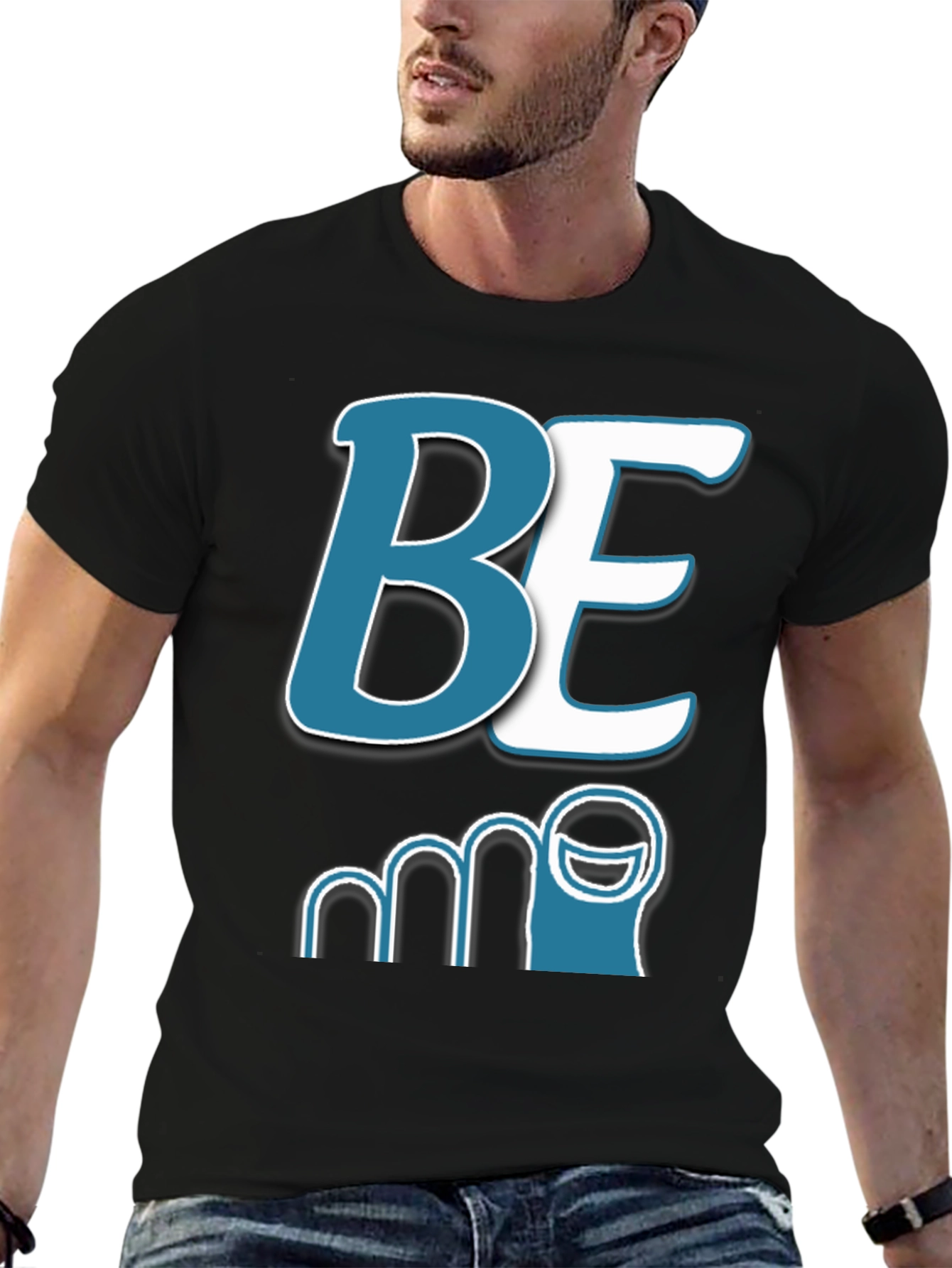 Black Be Toe T-Shirt Funny Pun Design view 6