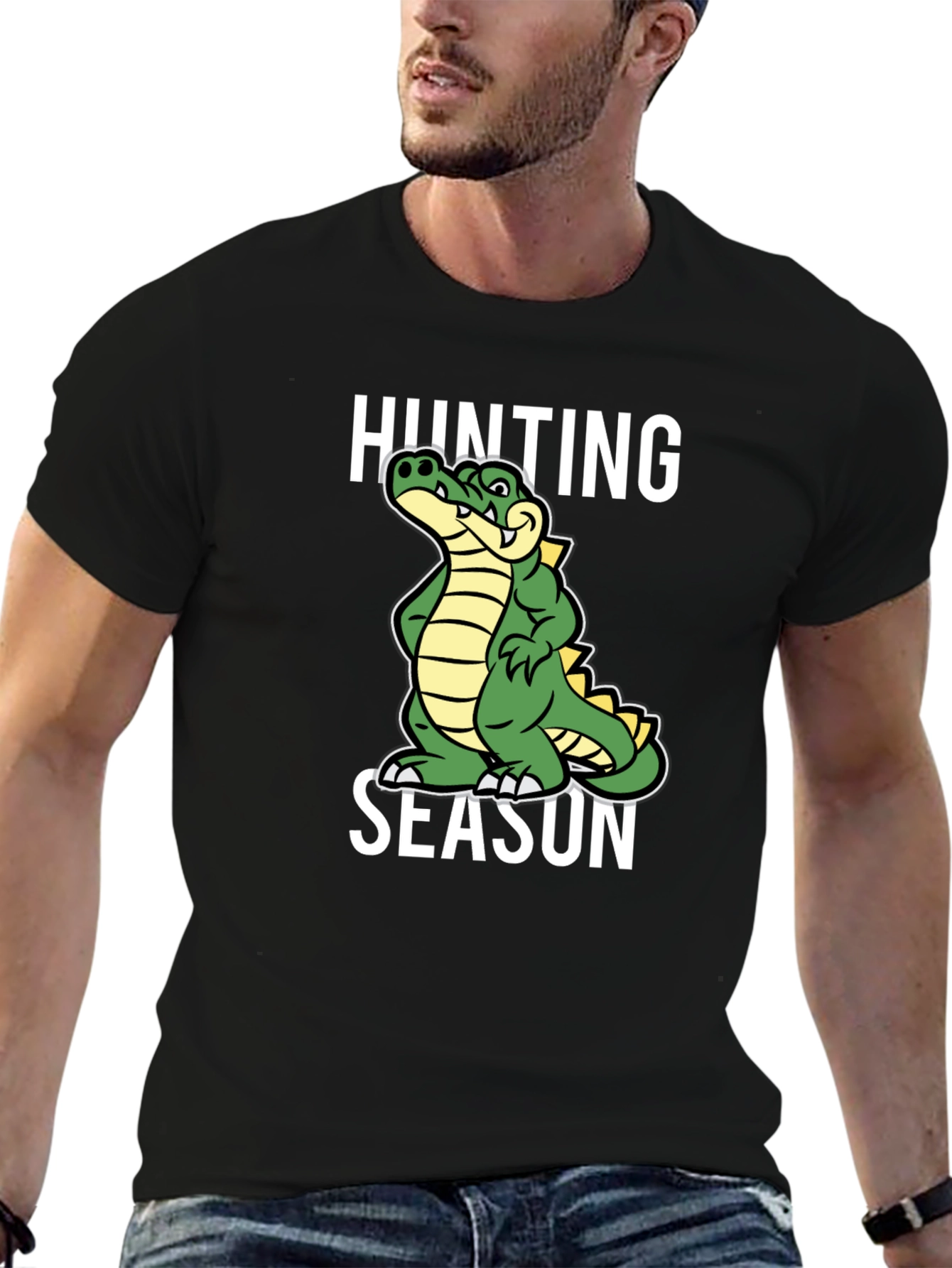 Black Hunting Season Alligator T-Shirt - Black view 6