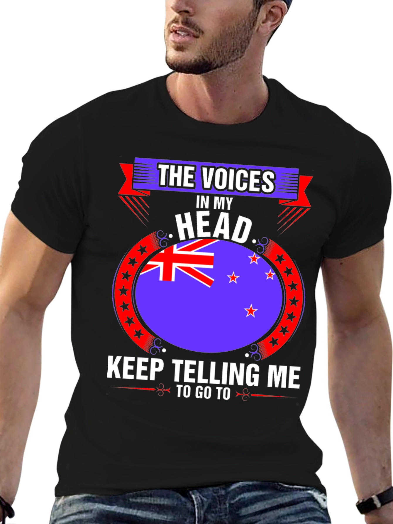 Black Voices In My Head T-Shirt - New Zealand view 6