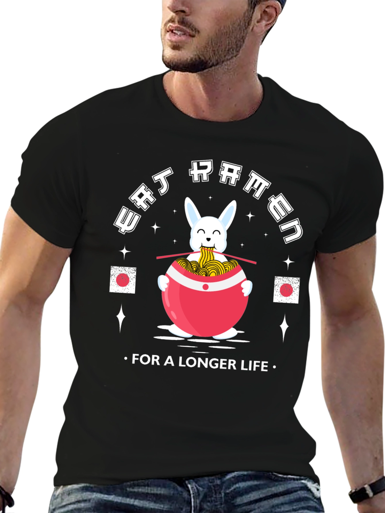 Eat Ramen Longer Life T-Shirt Cute Japanese Style - 6