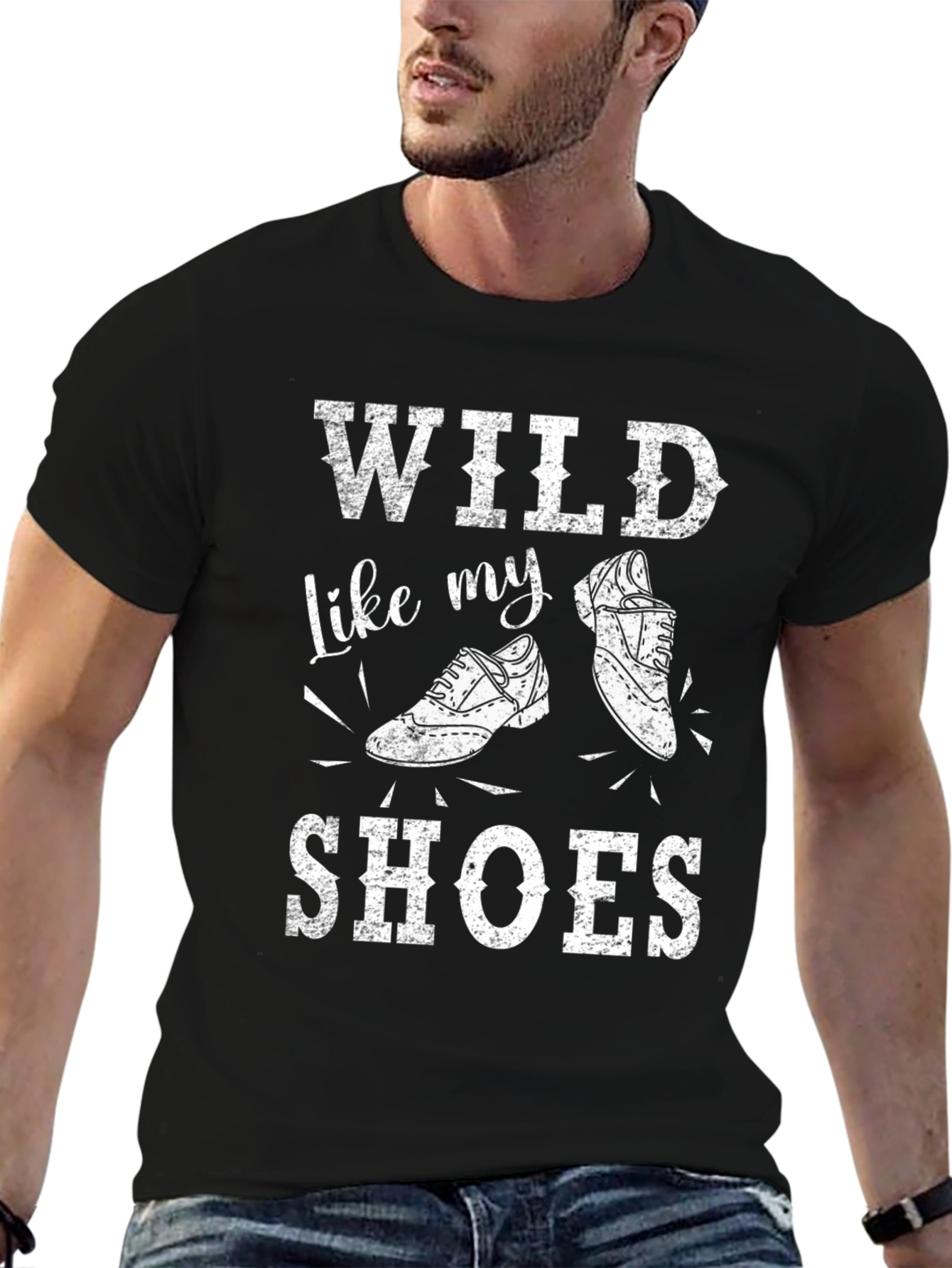 Black Wild Like My Shoes Graphic Tee - Novelty T-Shirt view 6